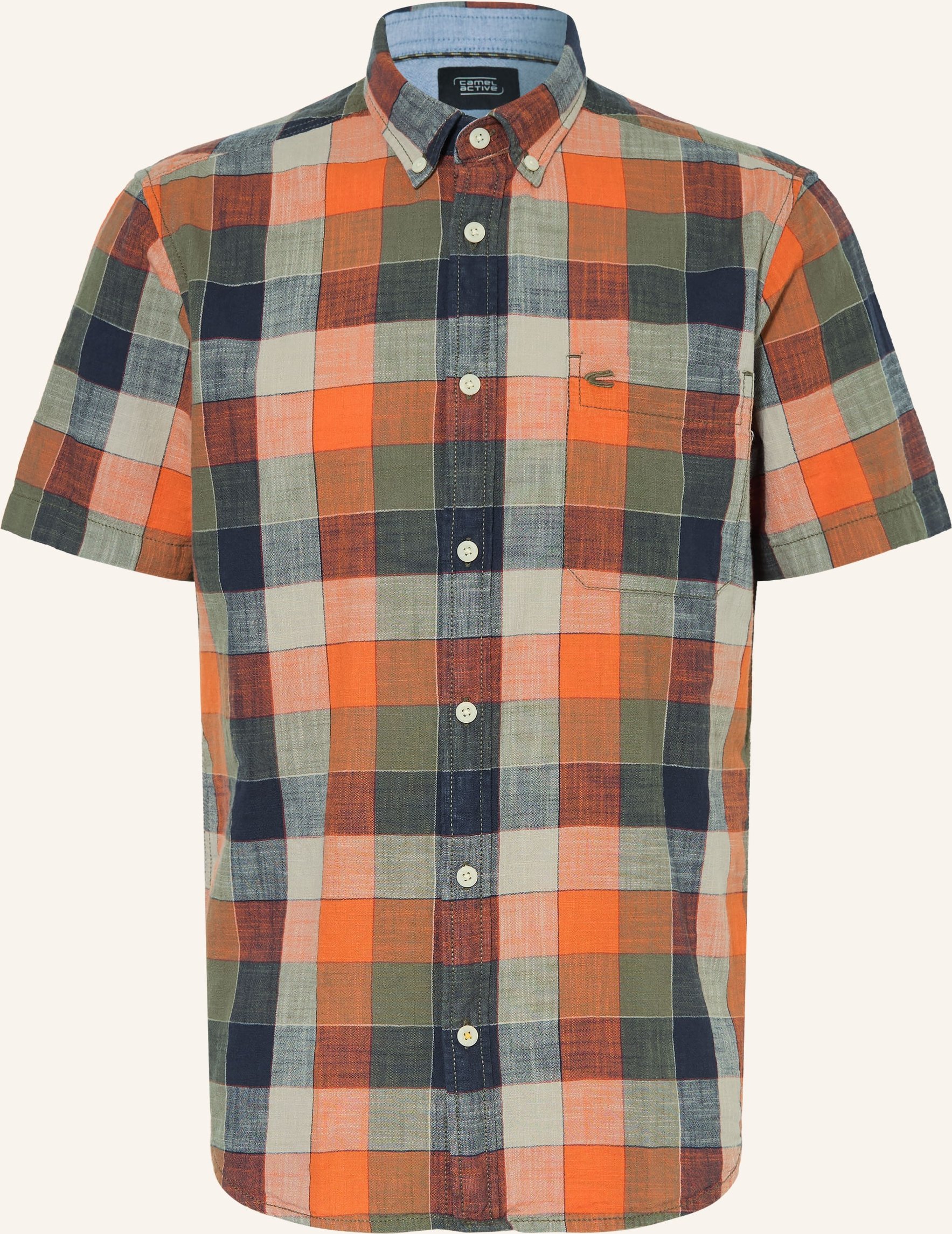 Camel Active Kurzarm-Hemd Regular Fit orange