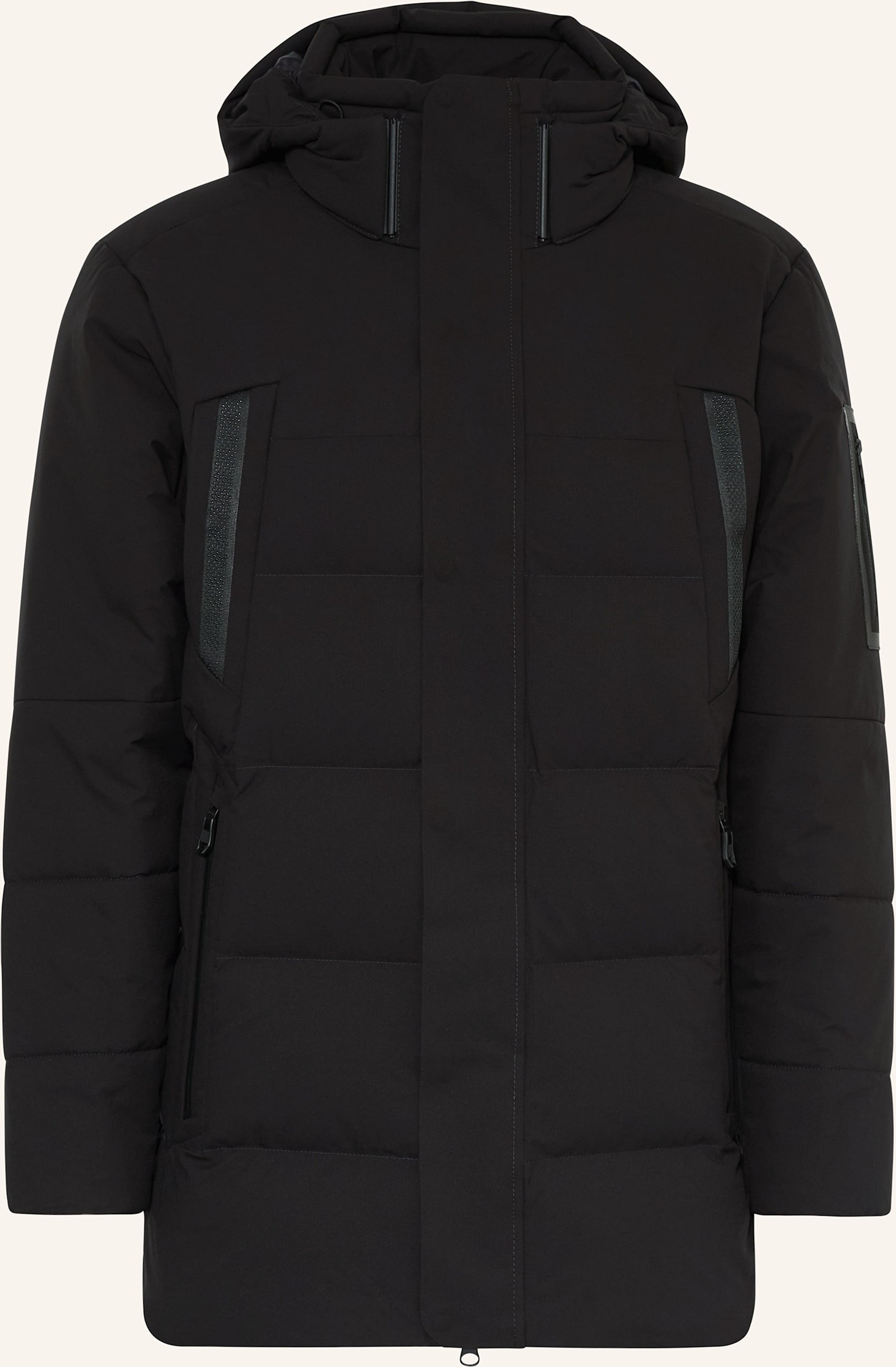 Boss Daunenparka Block X Mit Abnehmbarer Kapuze schwarz