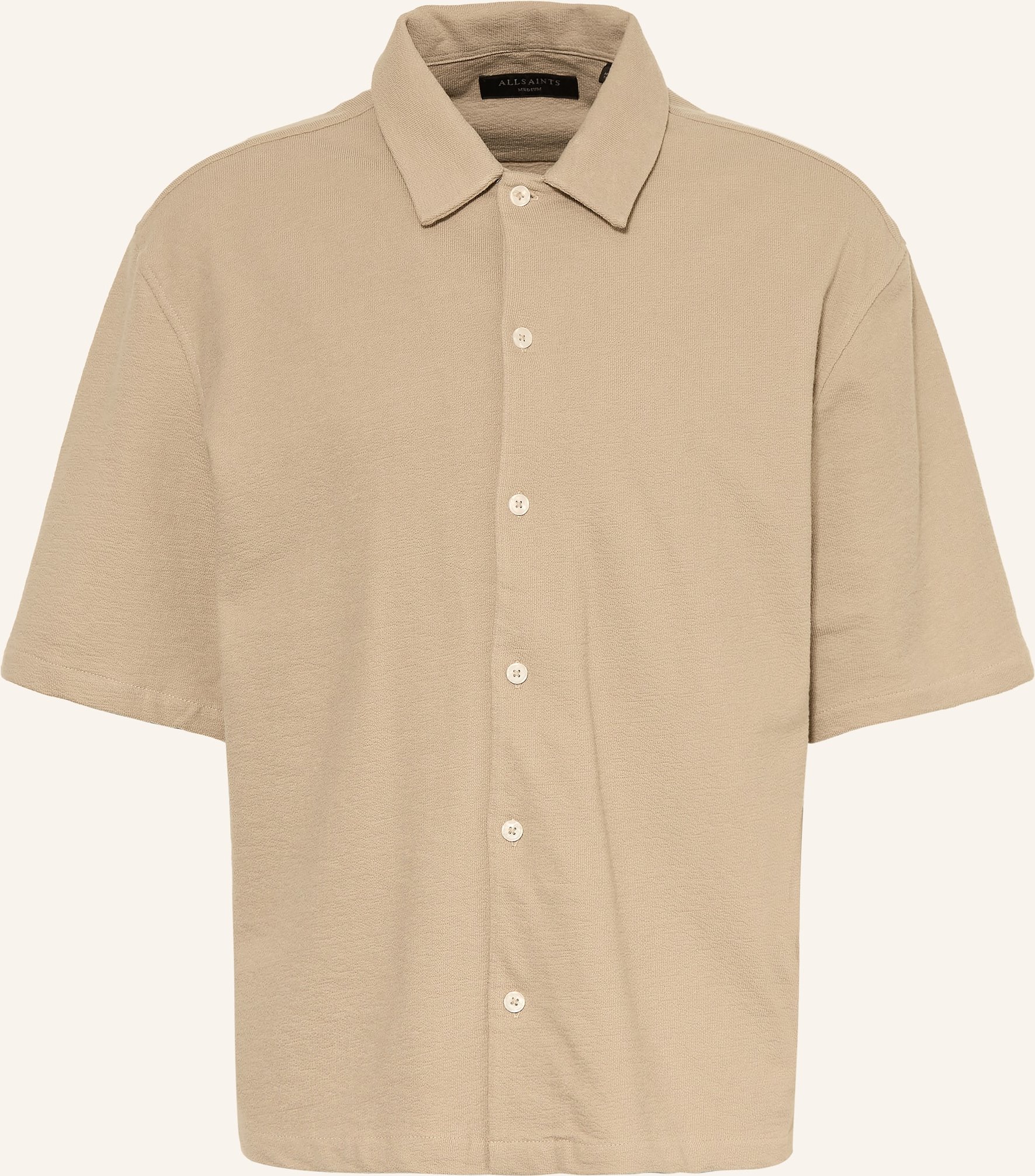 Allsaints Strickhemd Stallone Oversized Fit braun