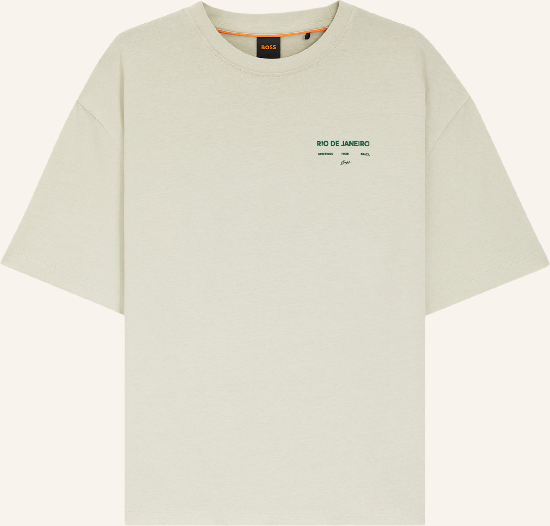 Boss T-Shirt C_Eboys_2 Relaxed Fit gruen