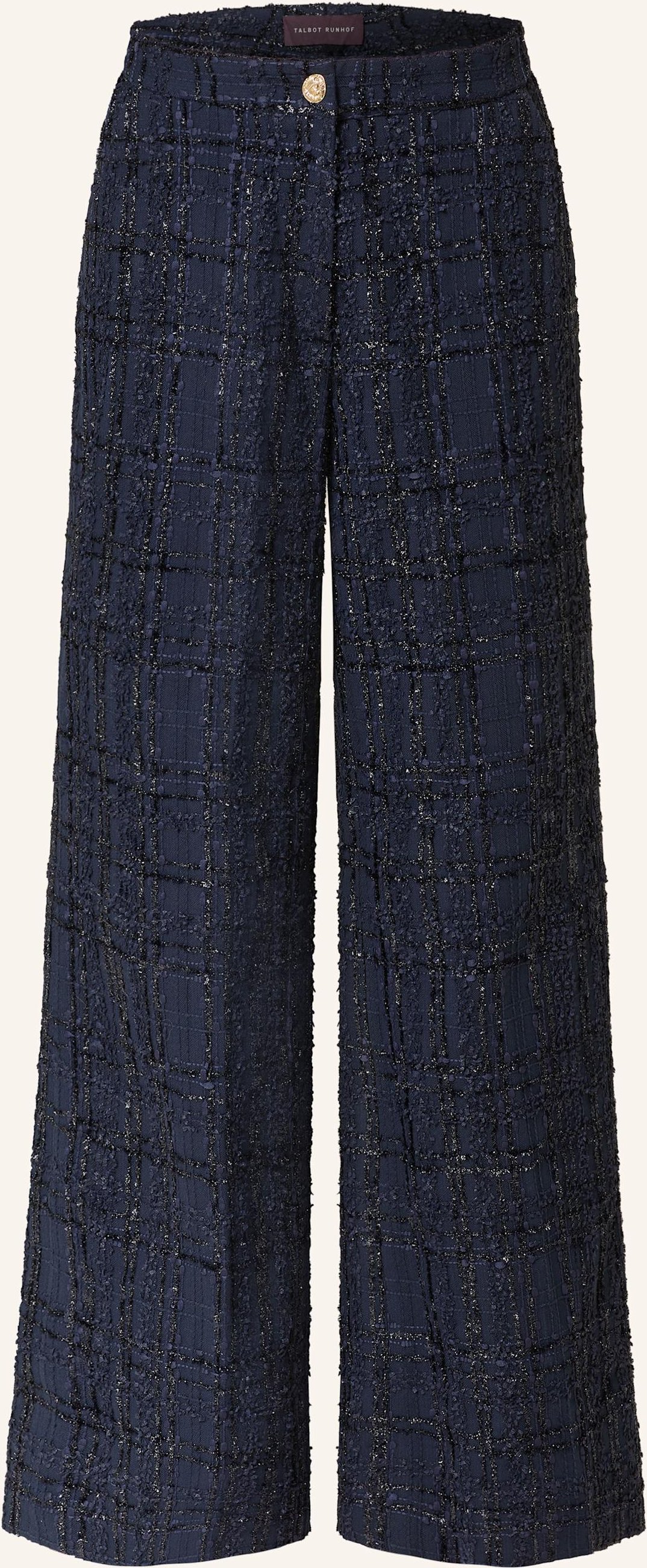 Thumbnail - Talbot Runhof Marlenehose Aus Tweed Mit Glitzergarn blau