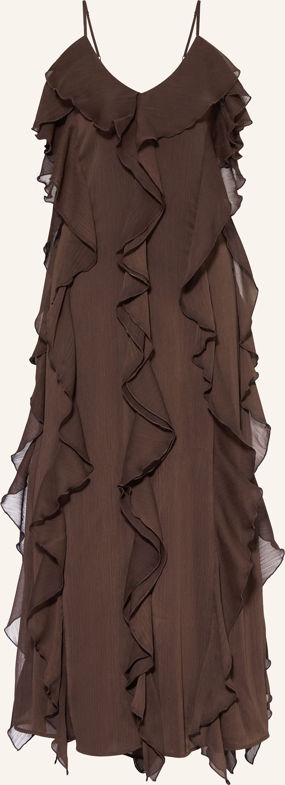 Mrs & Hugs Kleid Mit Volants braun