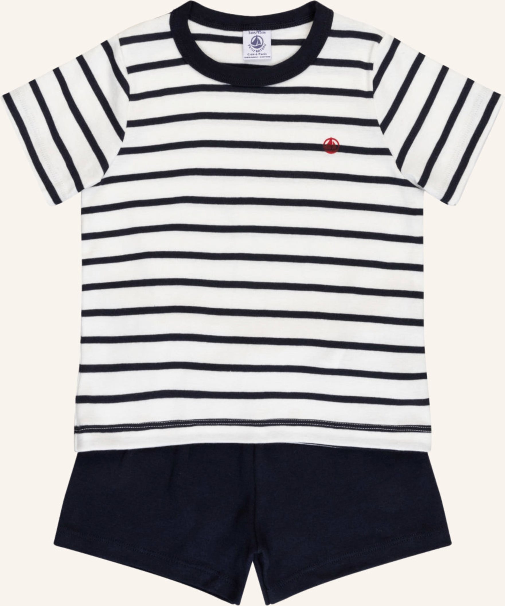 Petit Bateau Shorty-Schlafanzug blau