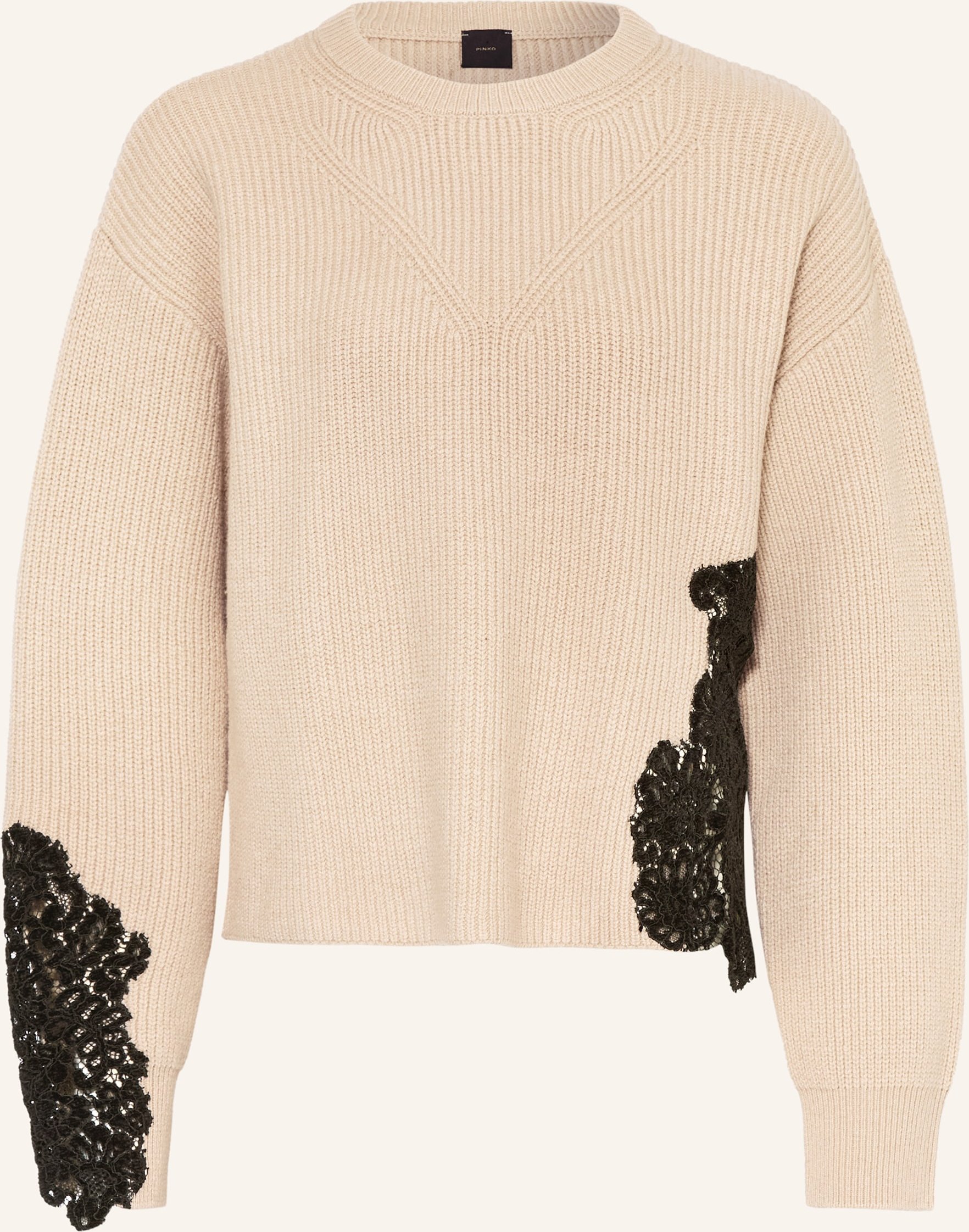 Pinko Pullover Piemonte Mit Spitze beige