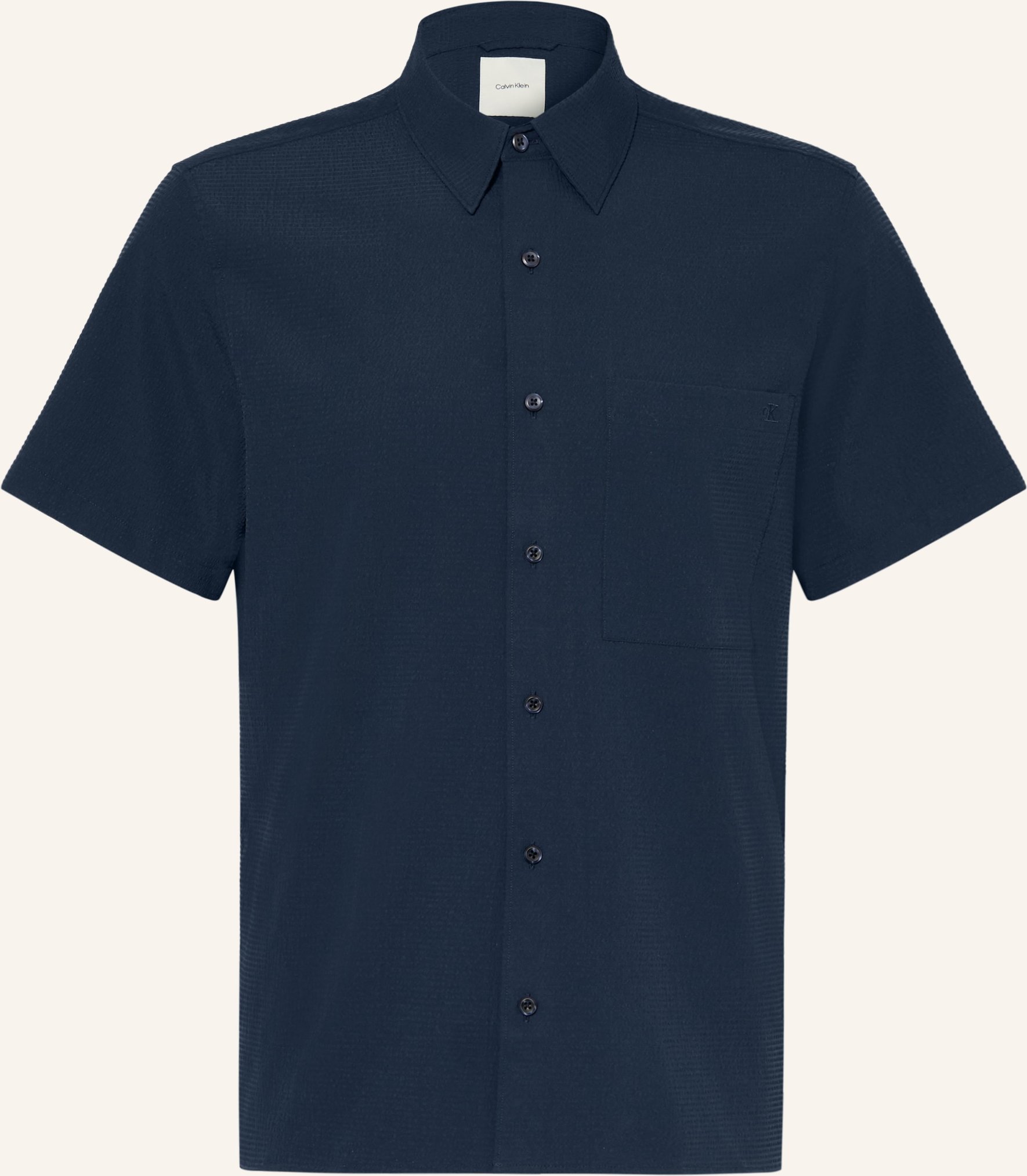 Calvin Klein Kurzarm-Hemd Classic Fit blau