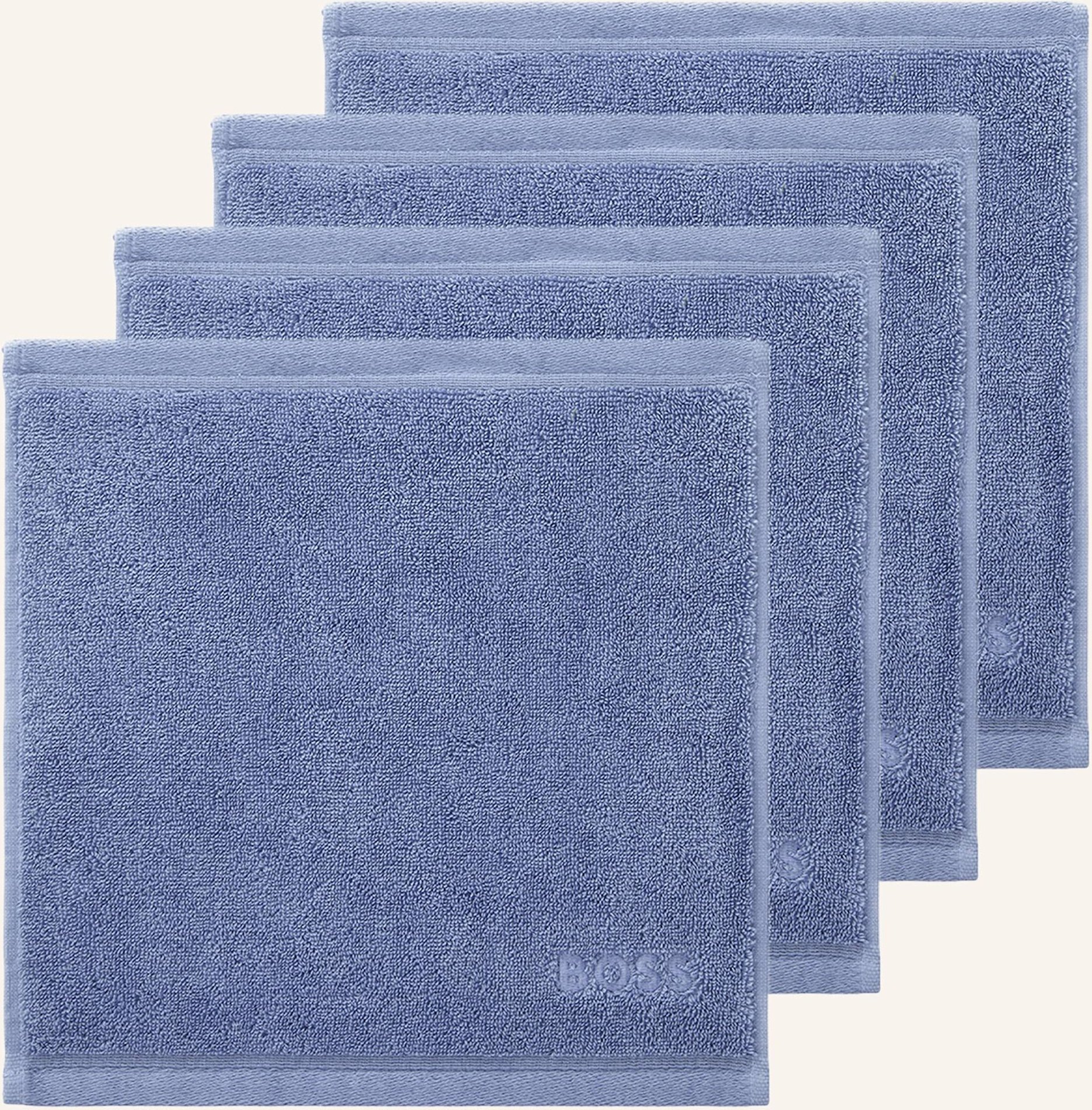 Boss Waschlappen 4er Set Loft blau