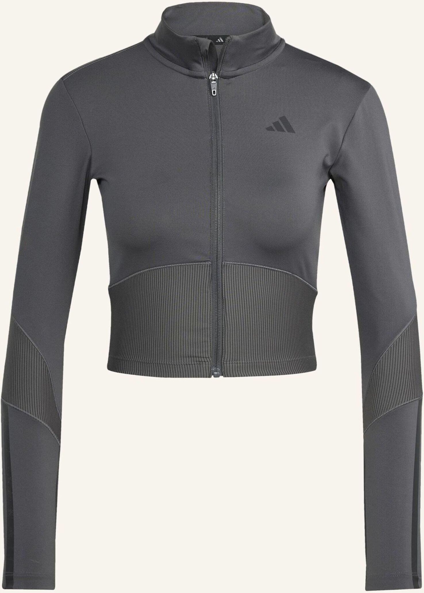 Thumbnail - Adidas Hyperglam Rib Zip Thru Cover Up grau