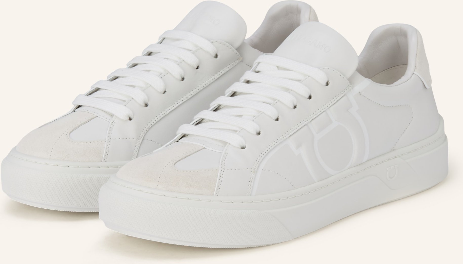 Ferragamo Sneaker Gancini weiss