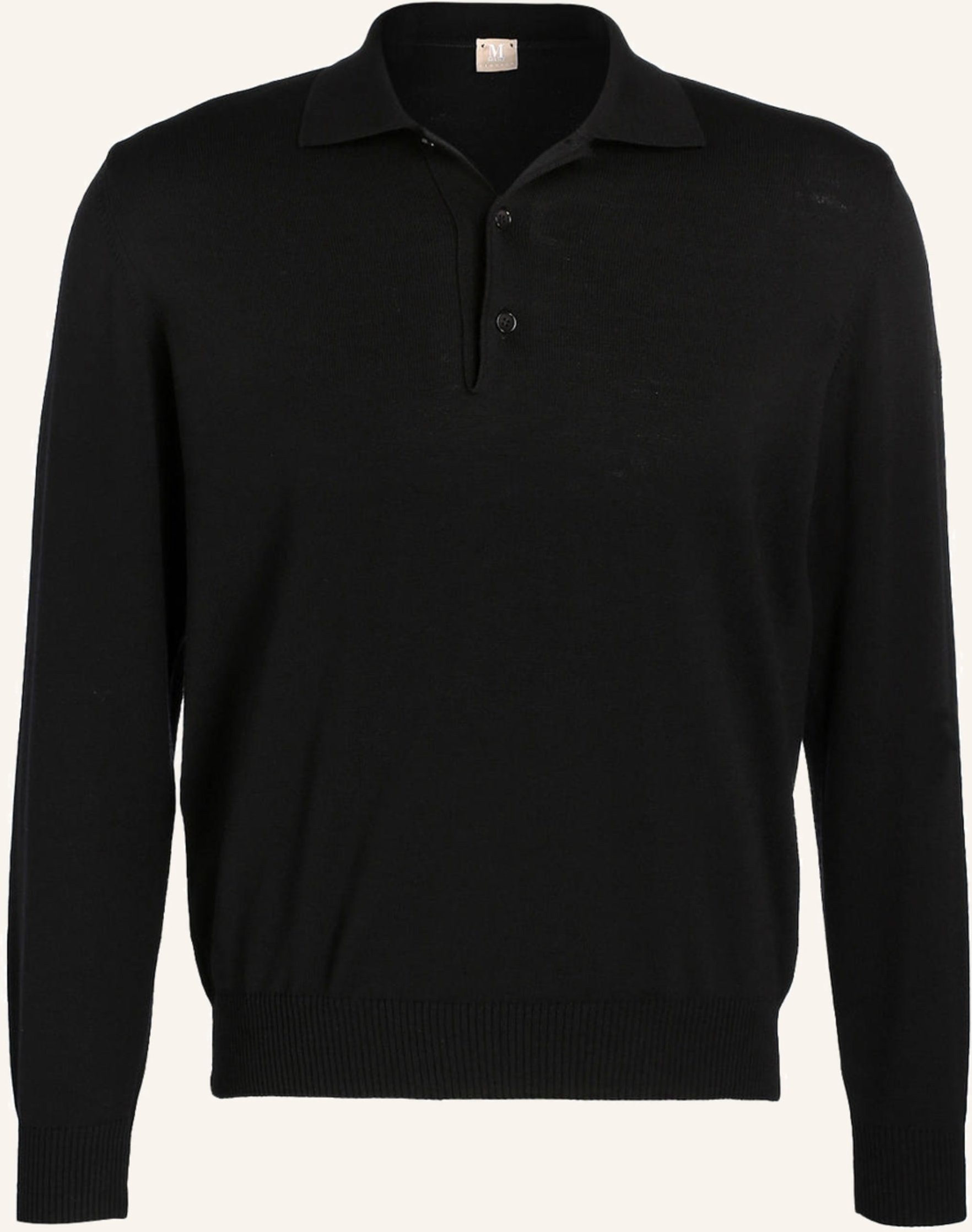 Thumbnail - Maerz Muenchen Strick-Poloshirt schwarz