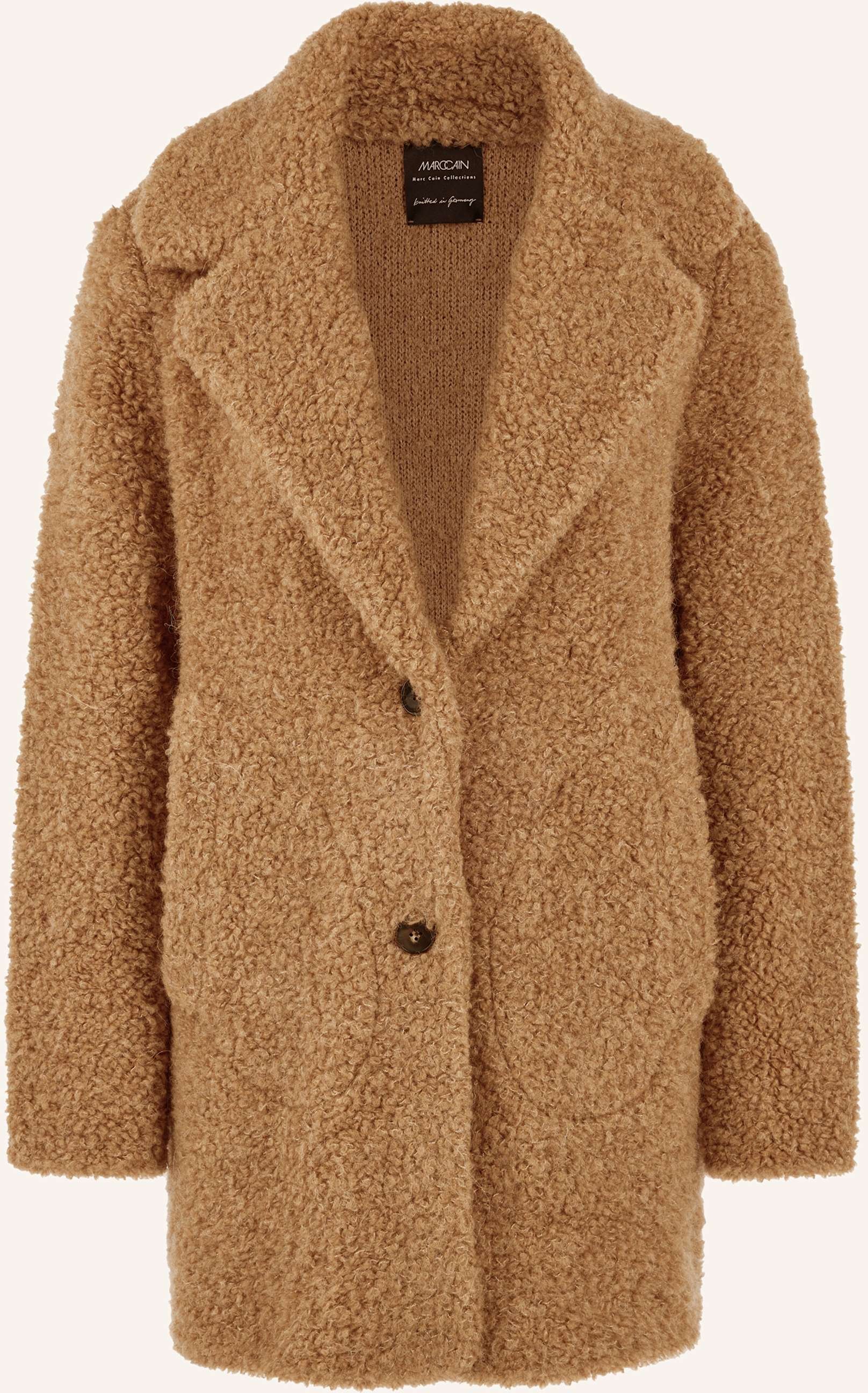 Thumbnail - Marc Cain Strickmantel Aus Bouclé braun