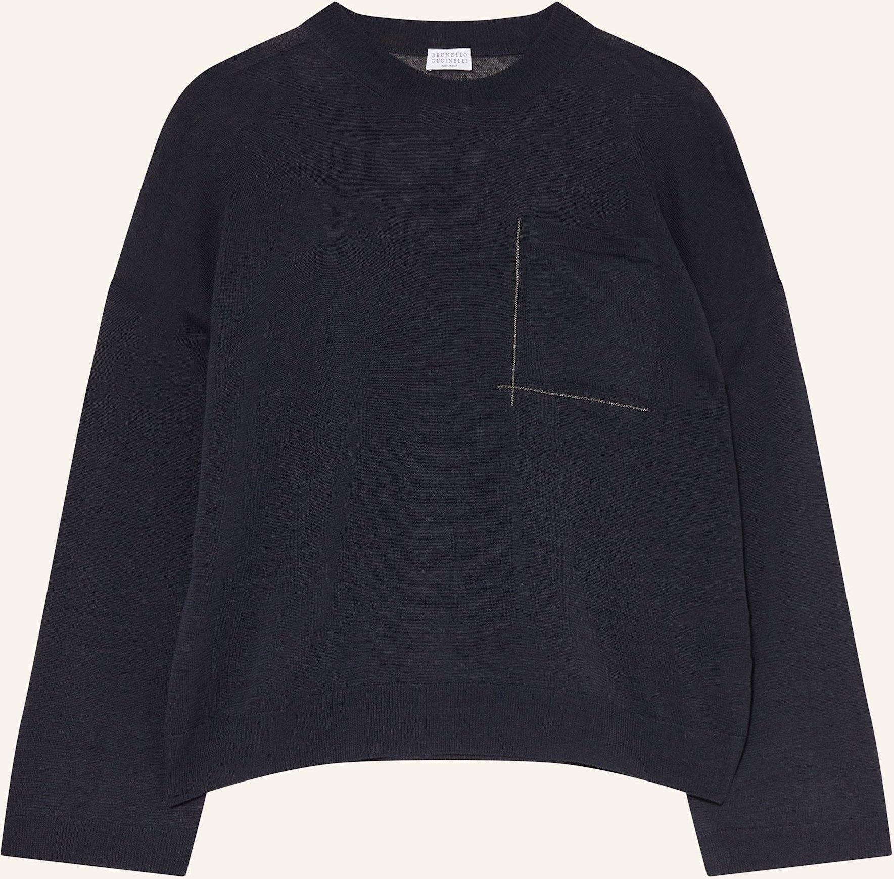 Brunello Cucinelli Pullover Aus Leinen blau