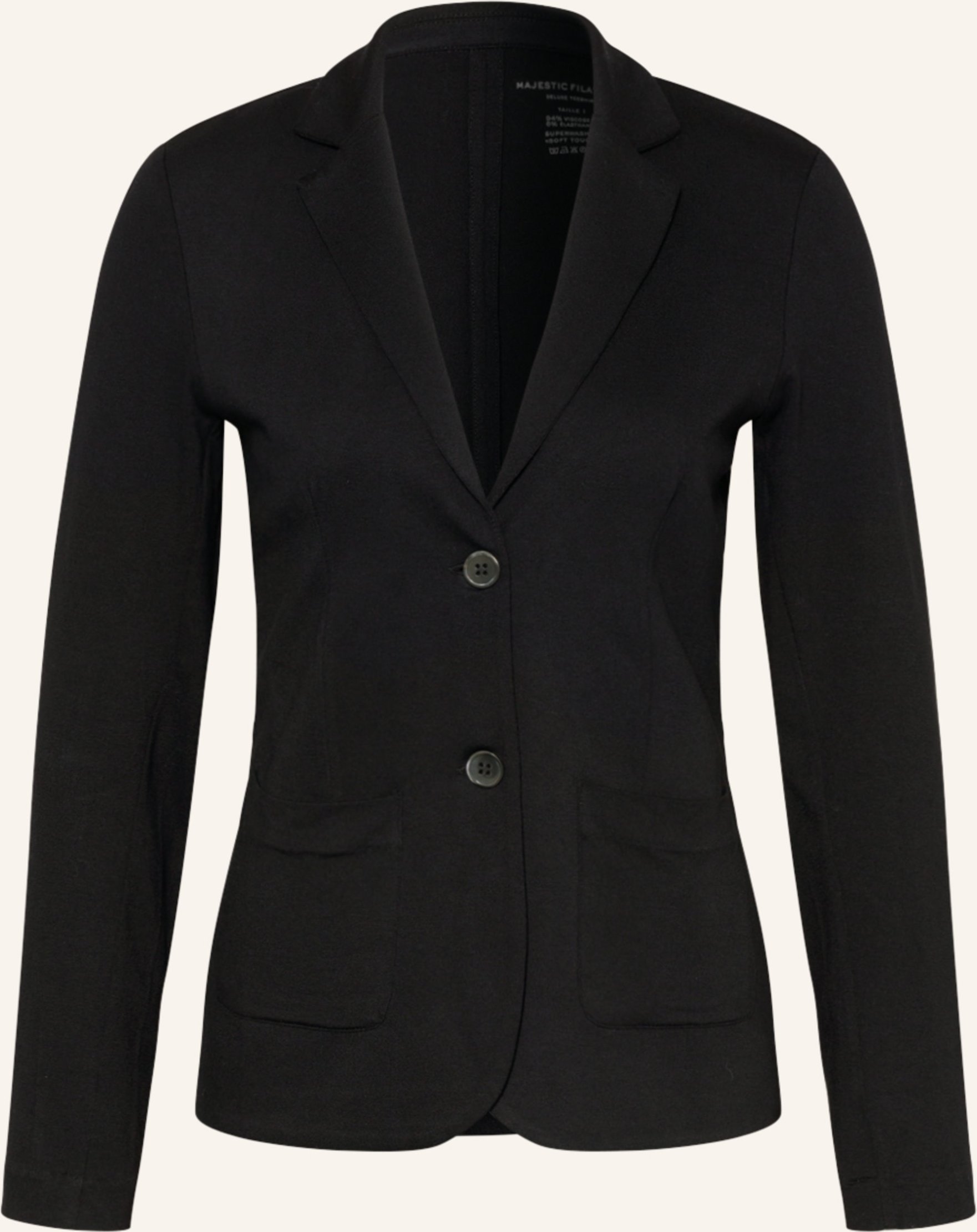 Majestic Filatures Jerseyblazer schwarz