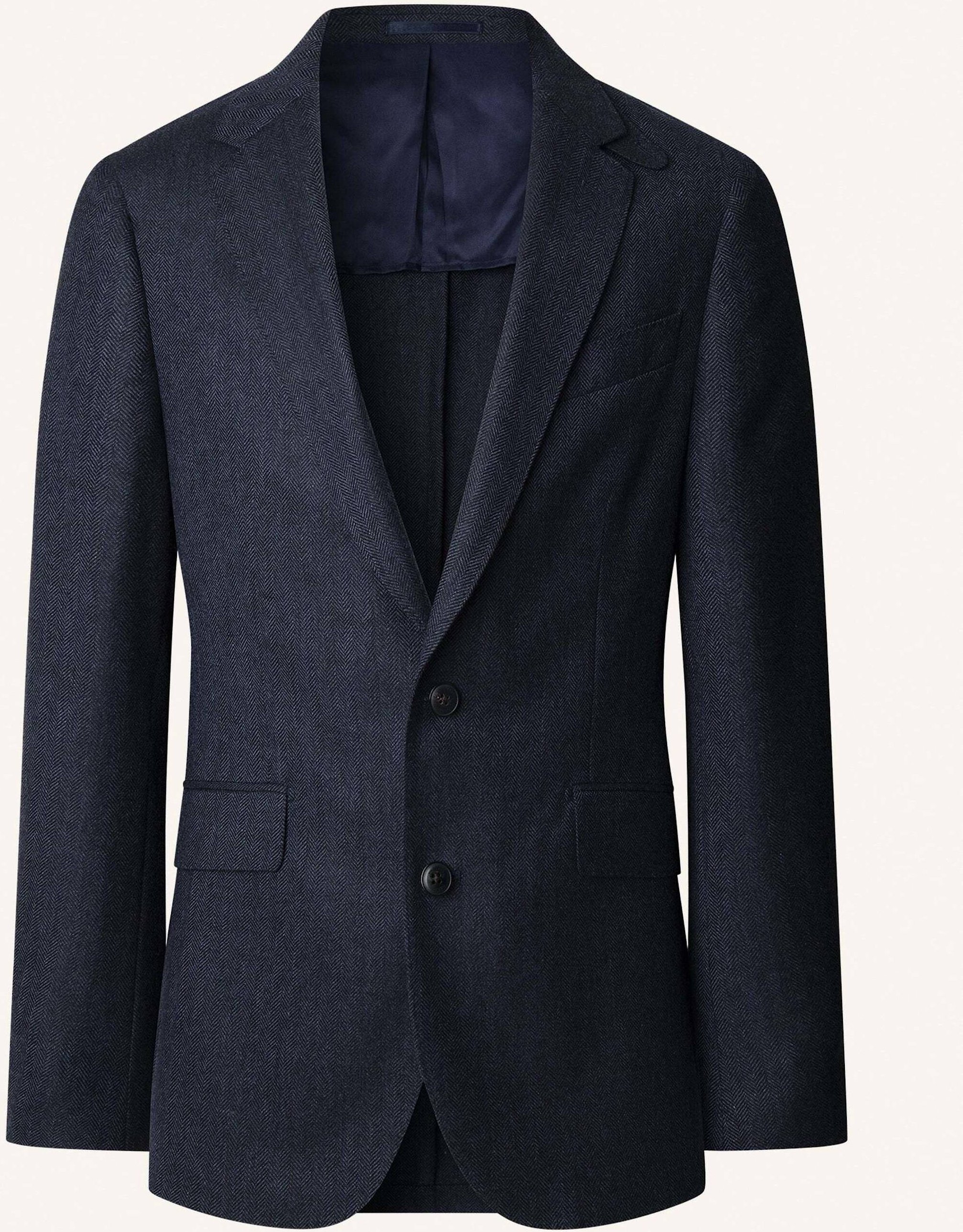 Hackett London Blazer Wool Hbone Jkt blau