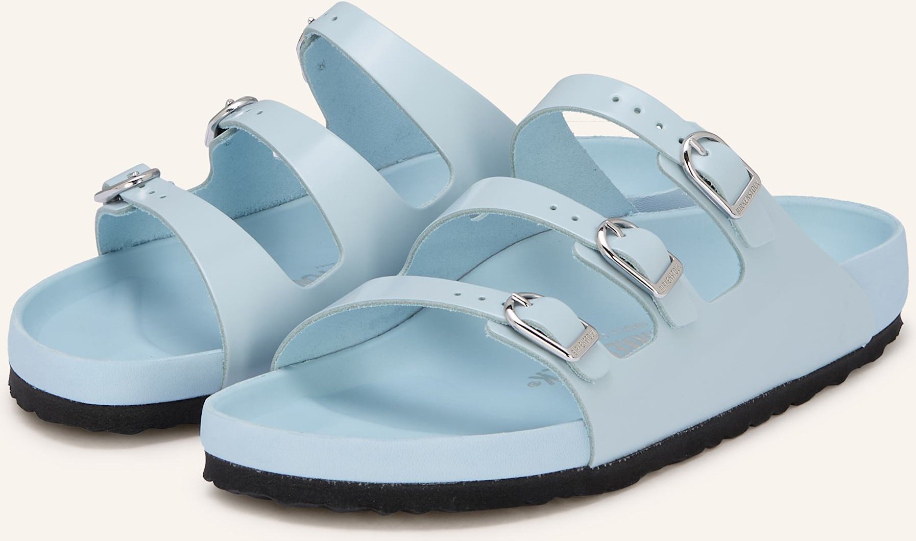 Birkenstock Pantoletten Florida Fresh Natural blau