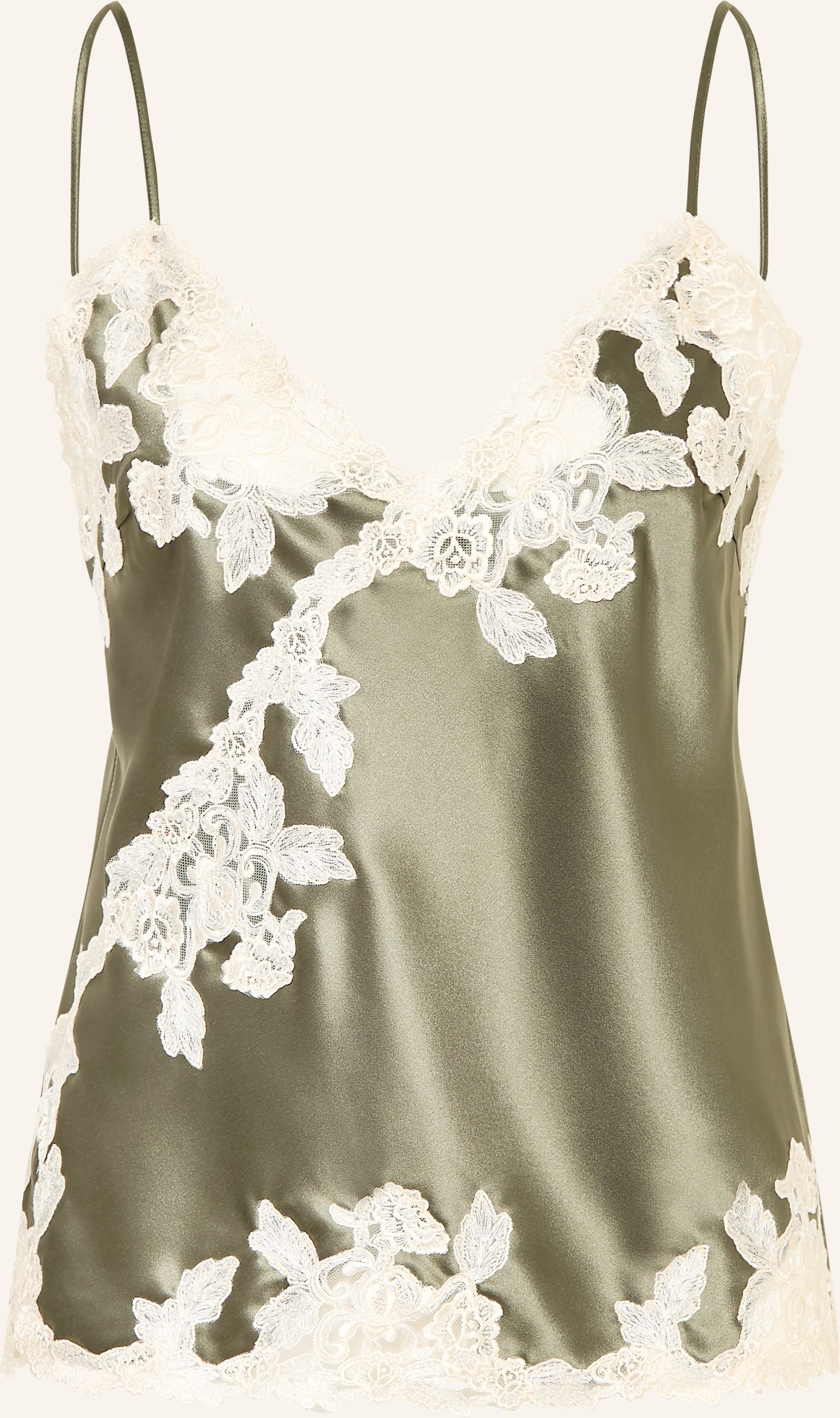 By Malene Birger Satintop Madeleine Mit Spitze gruen