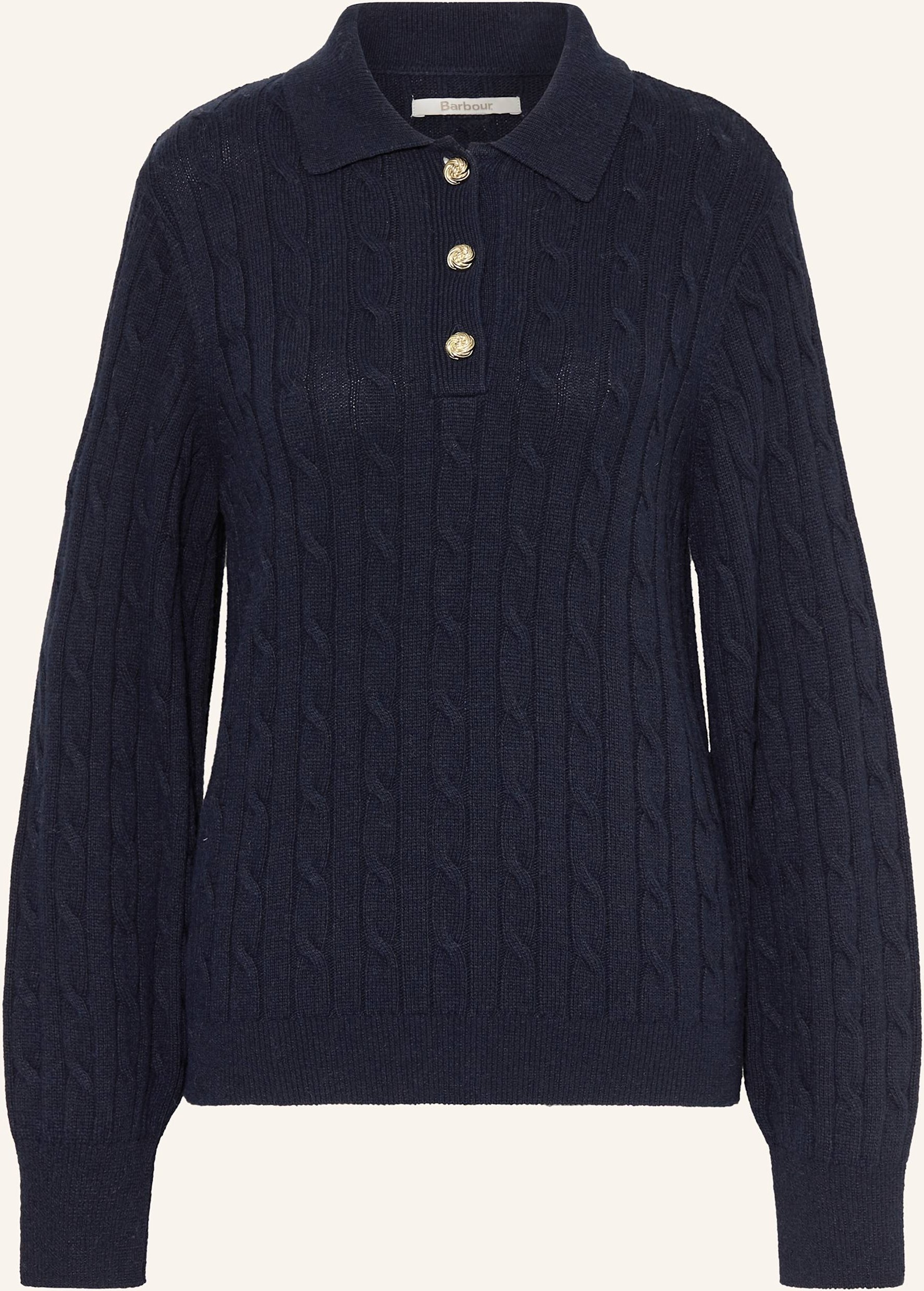 Barbour Strick-Poloshirt Evie blau