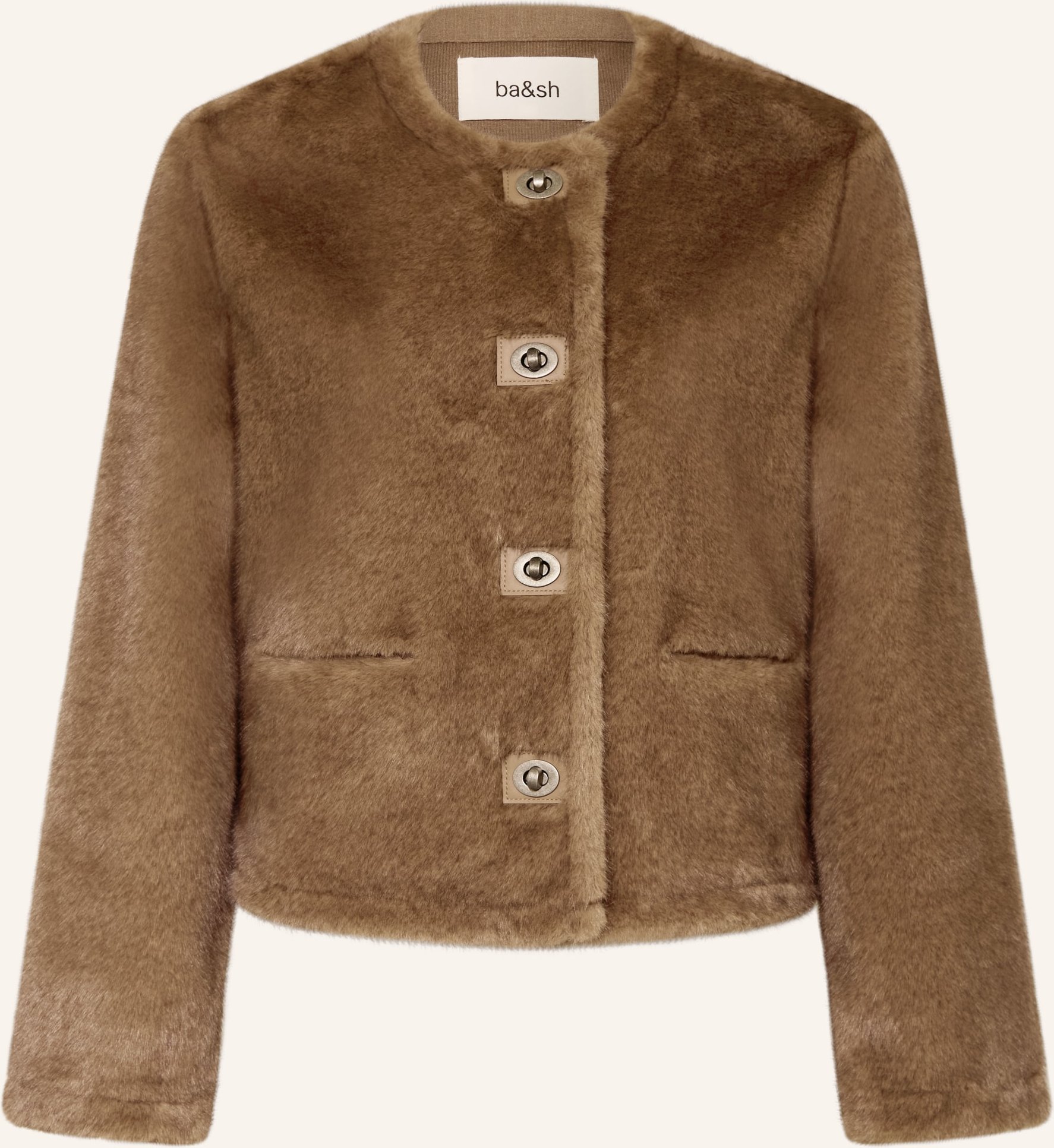 Ba&Sh Kunstfell-Jacke Basil braun