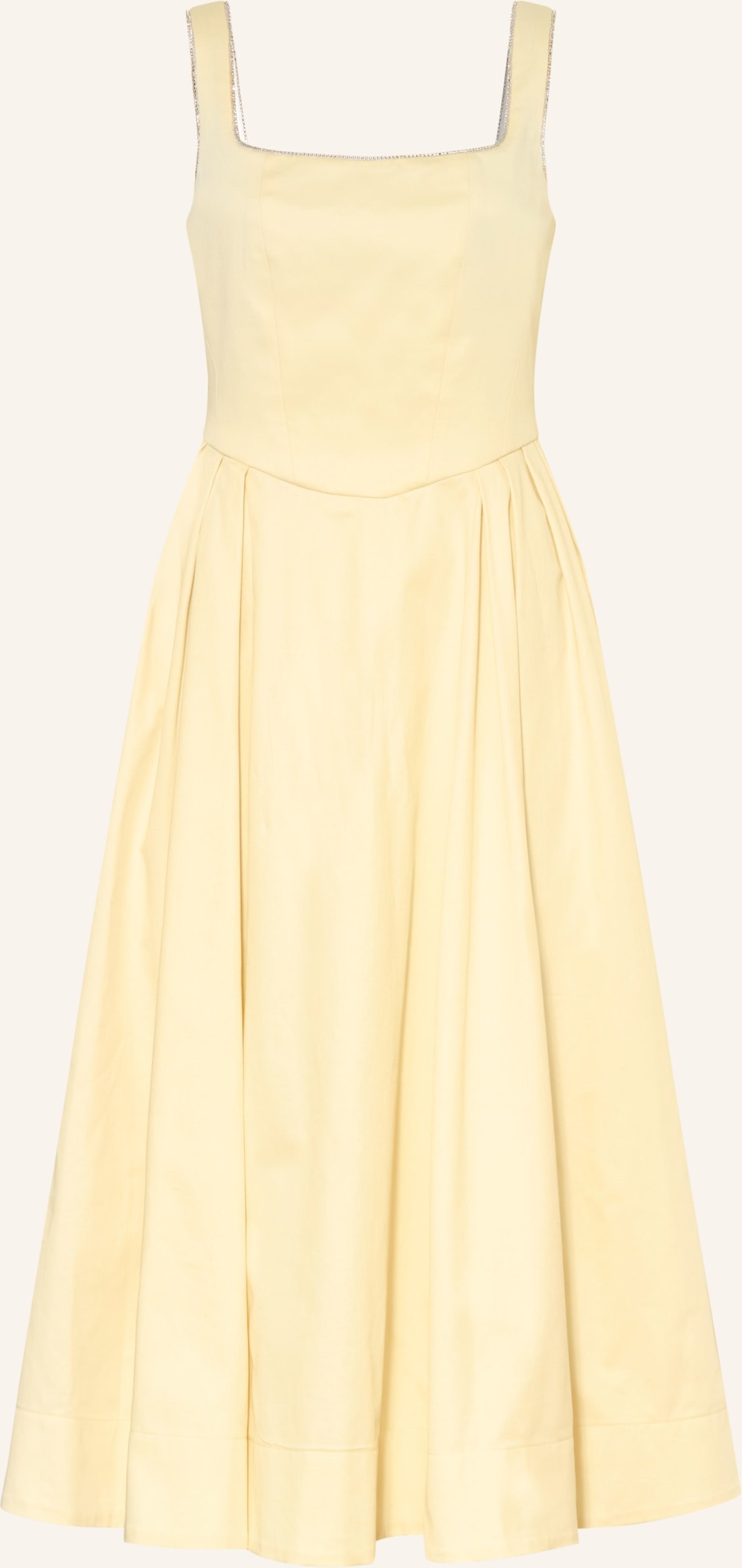 Maje Kleid Mit Schmucksteinen gelb