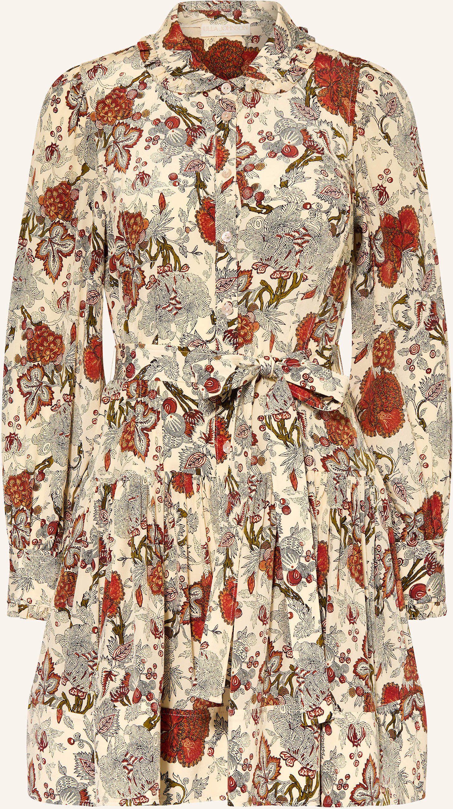 Thumbnail - Ulla Johnson Hemdblusenkleid Simona Aus Seide beige
