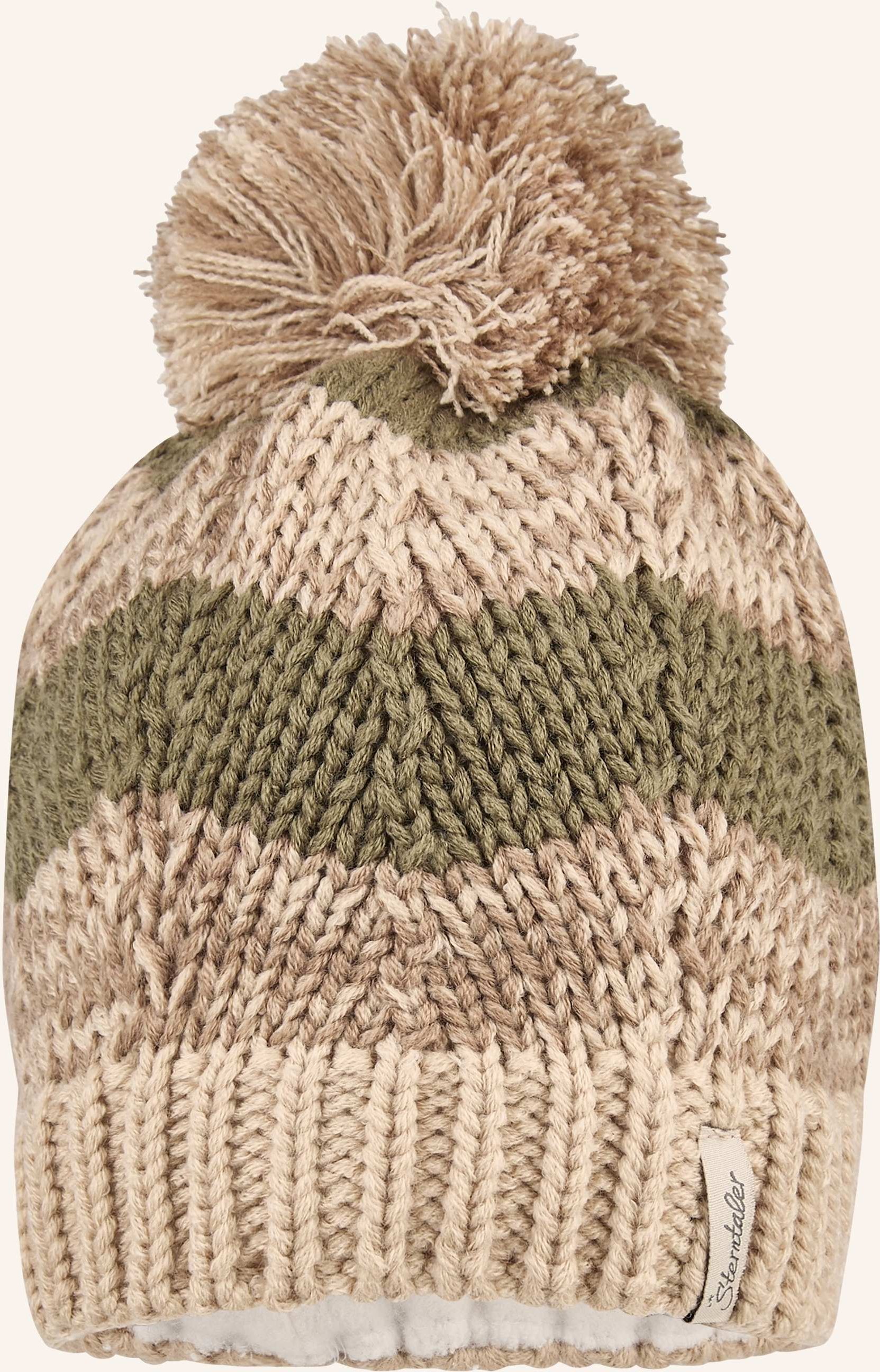 Sterntaler Bommelmütze Melange braun