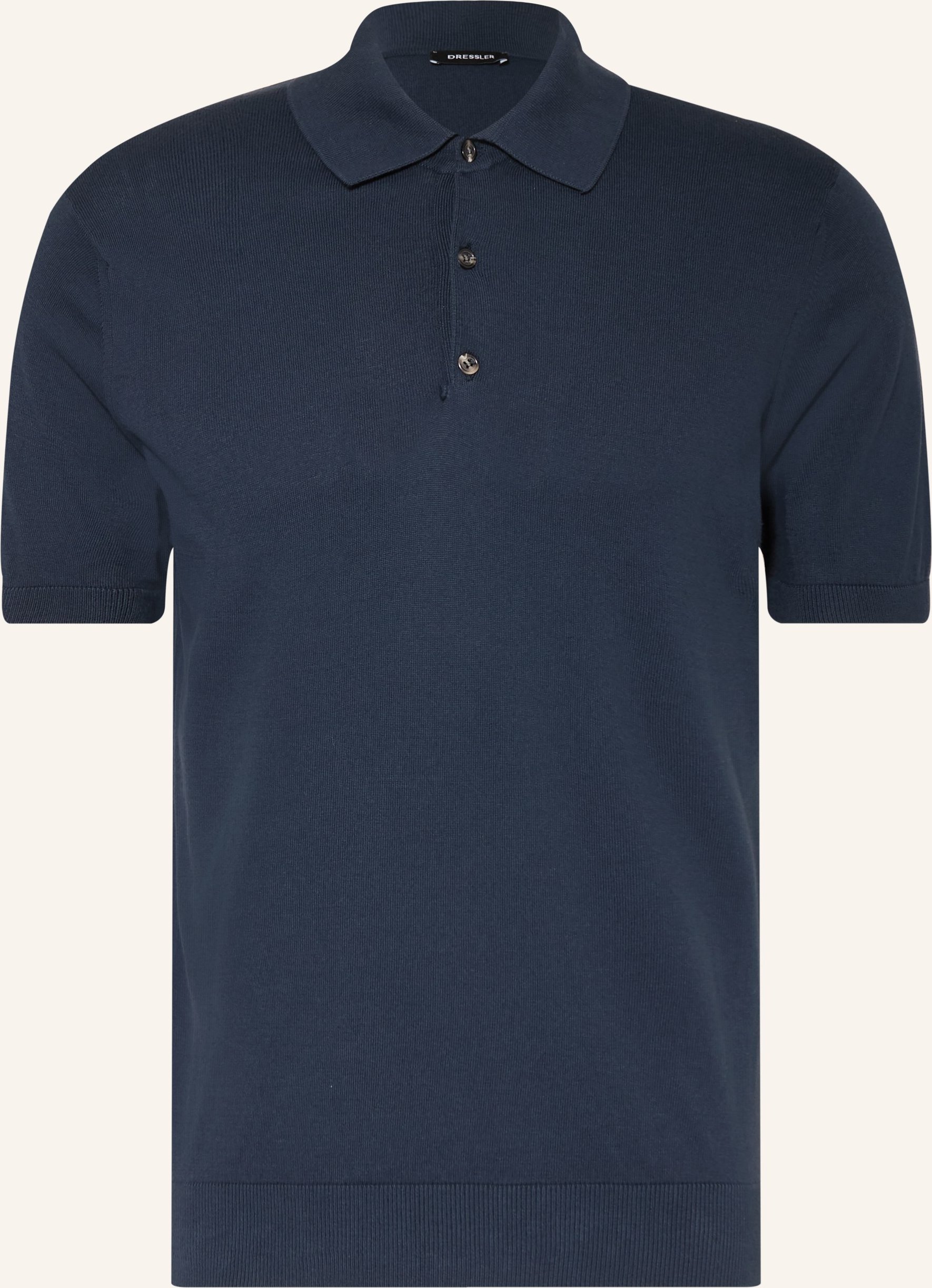 Dressler Strick-Poloshirt blau