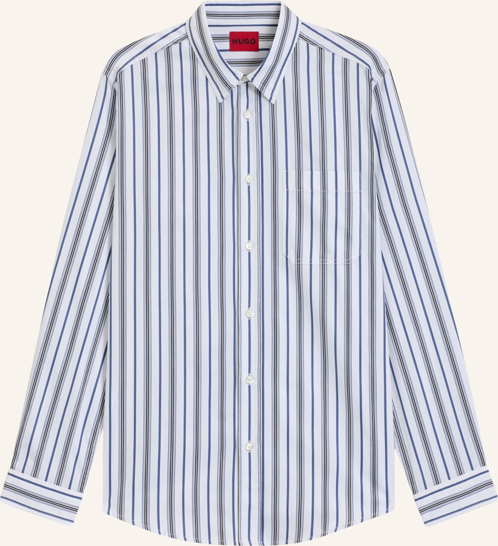 Hugo Casual Hemd Erillo Oversize Fit blau