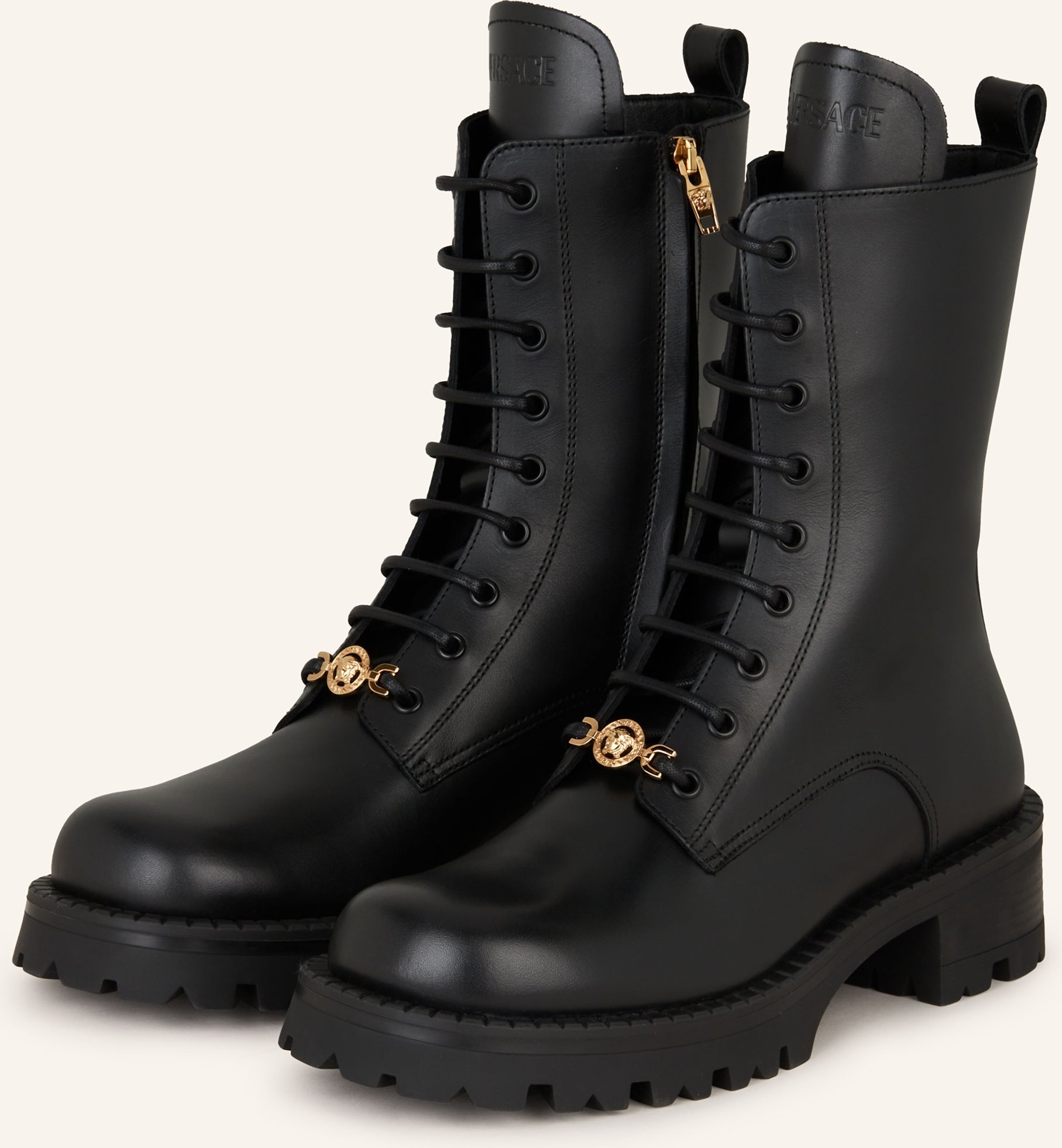 Versace Schnürboots schwarz