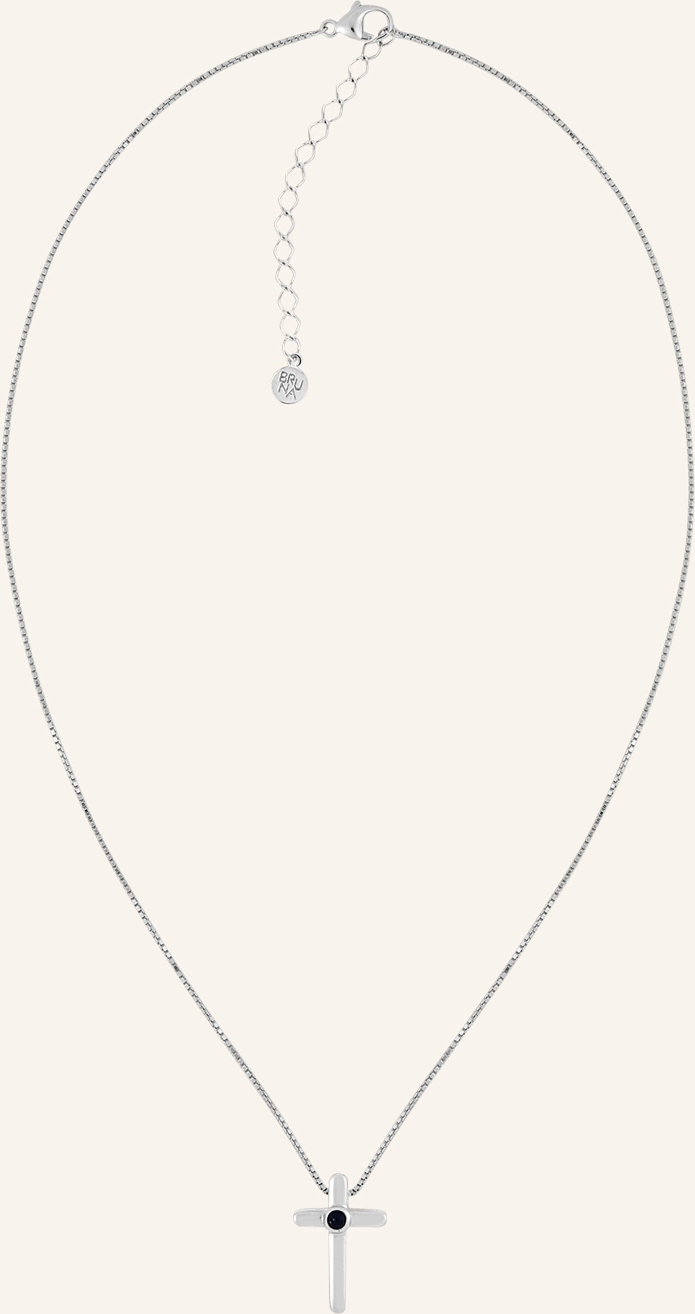 Bruna The Label Halskette Assisi Mit Onyx silber