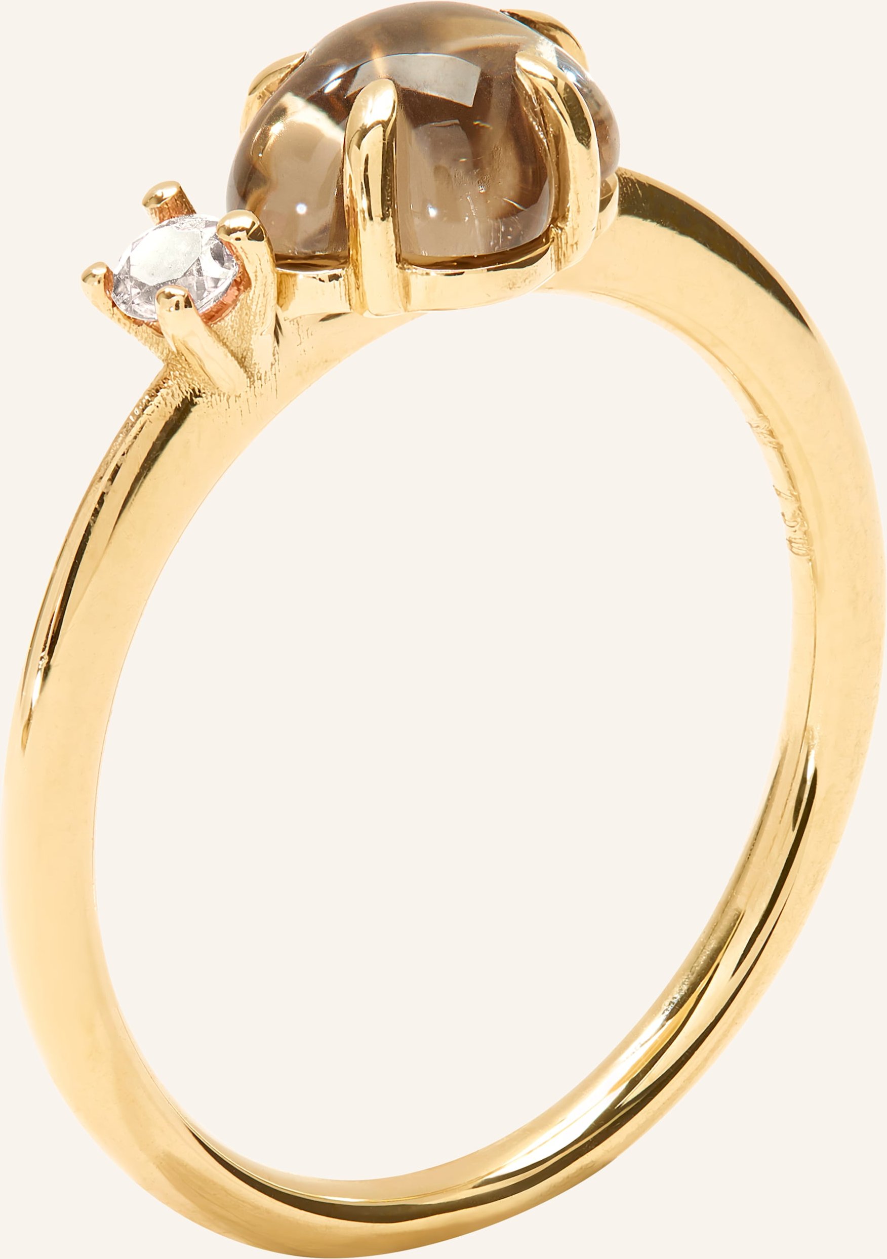 Vieri Ring Wolke Rauchquarz Brillant Mittelgroß gold