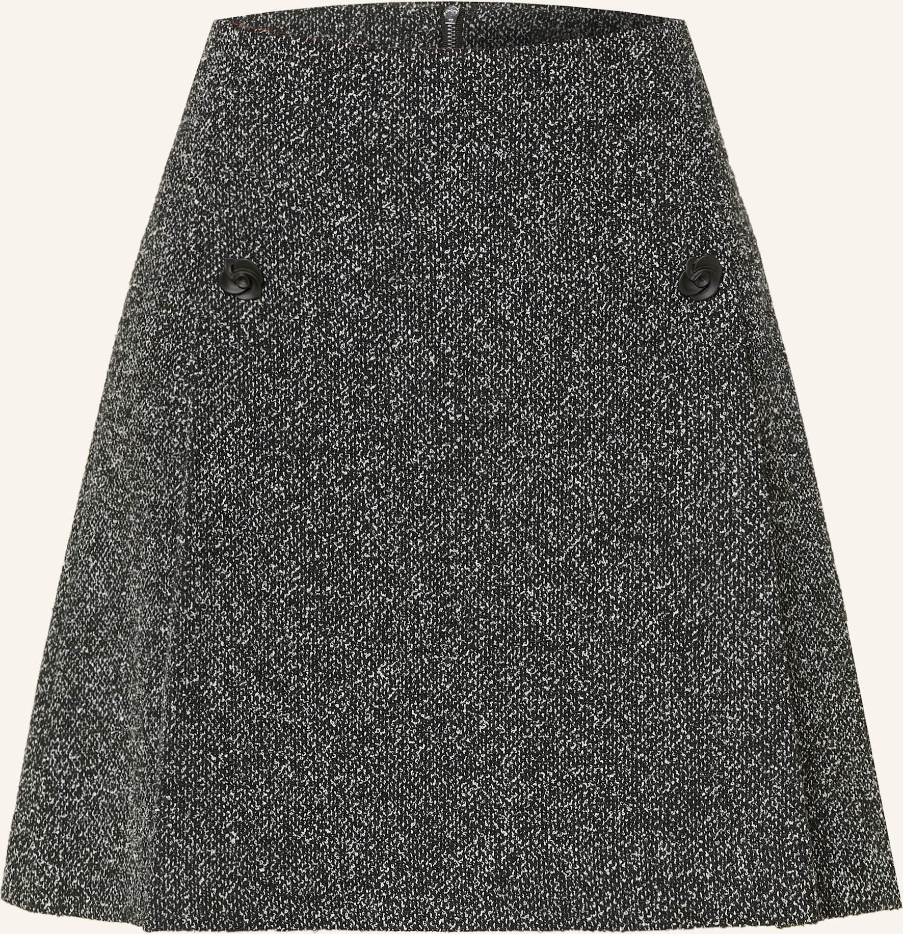 Ted Baker Bouclé-Rock Ekaas schwarz