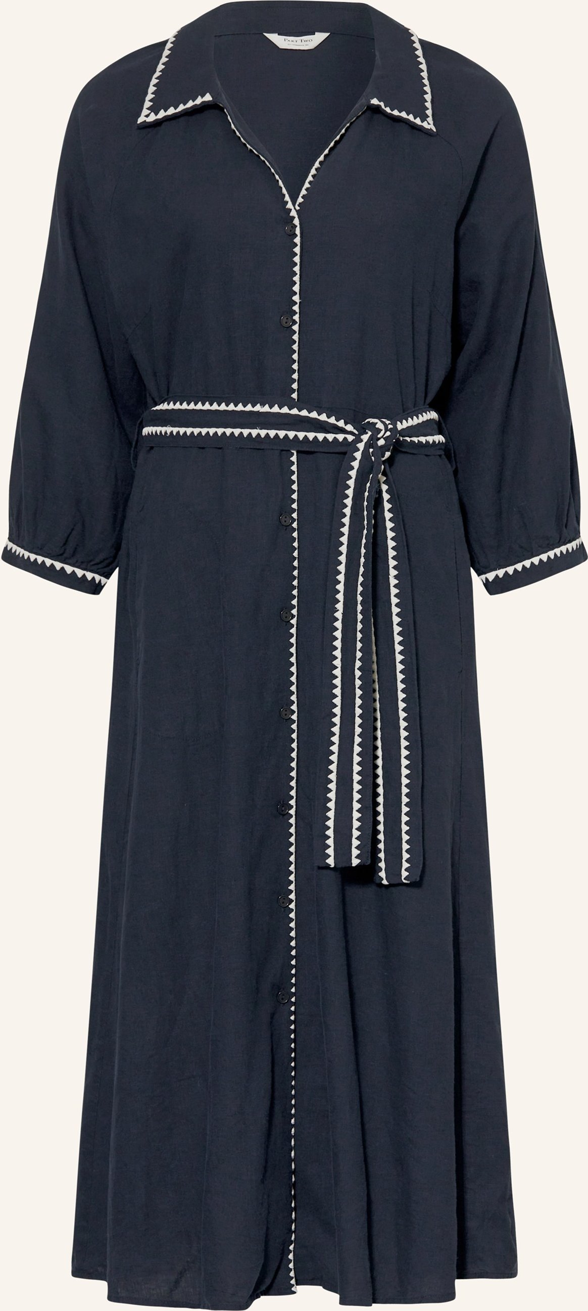 Part Two Hemdblusenkleid Siciliaspw Mit Leinen blau