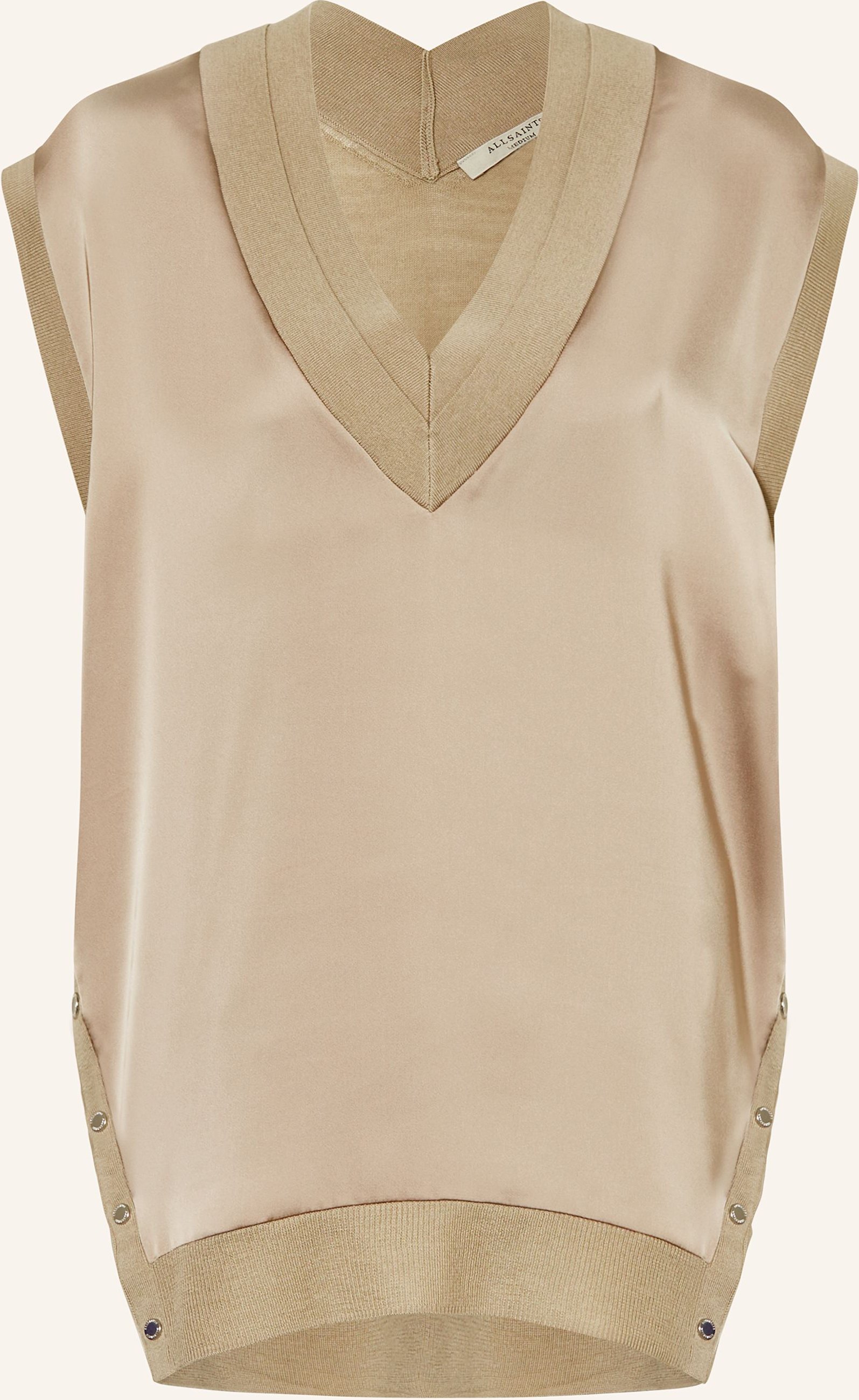 Allsaints Blusentop Bern Im Materialmix grau