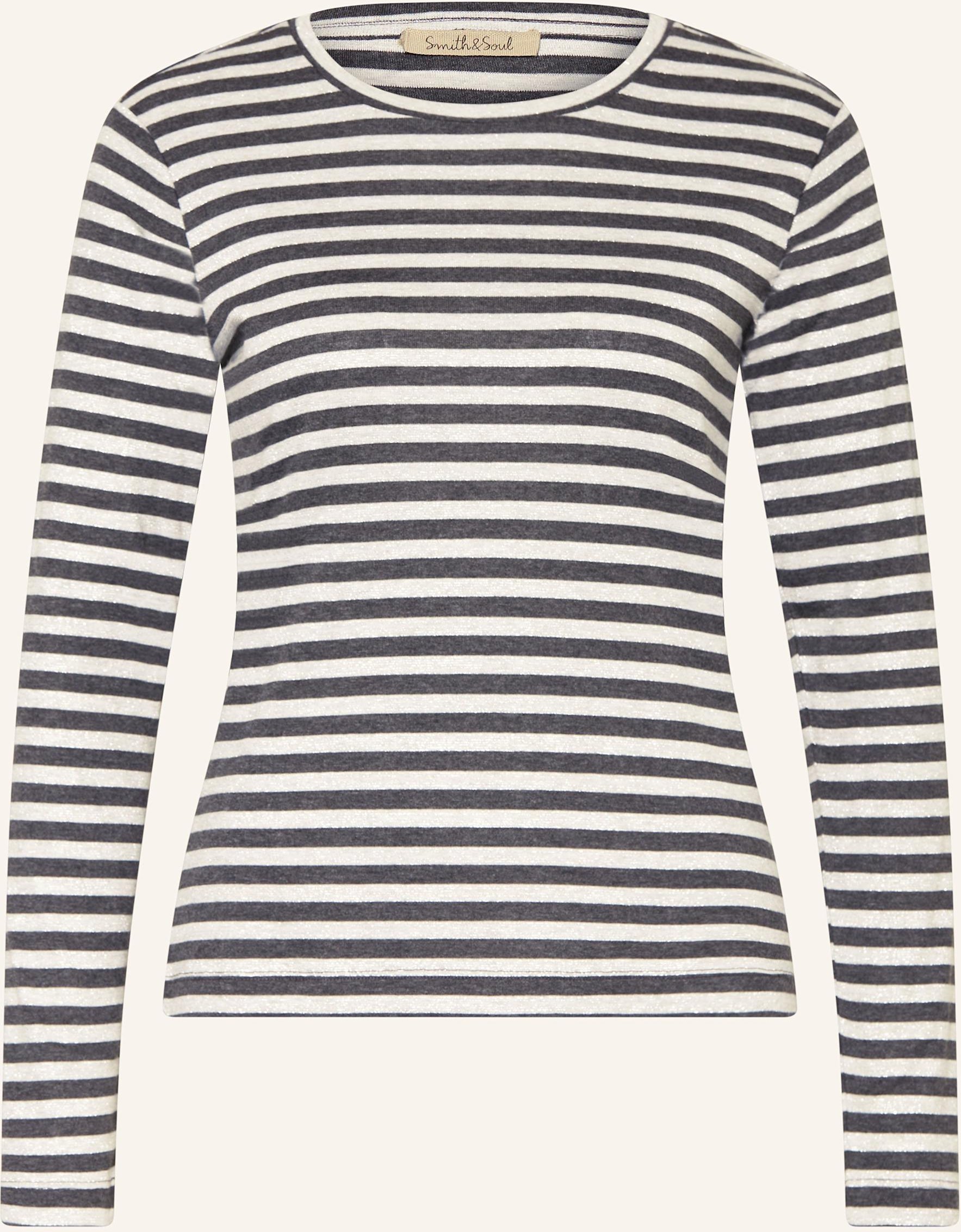 Smith & Soul Longsleeve Mit Glitzergarn grau