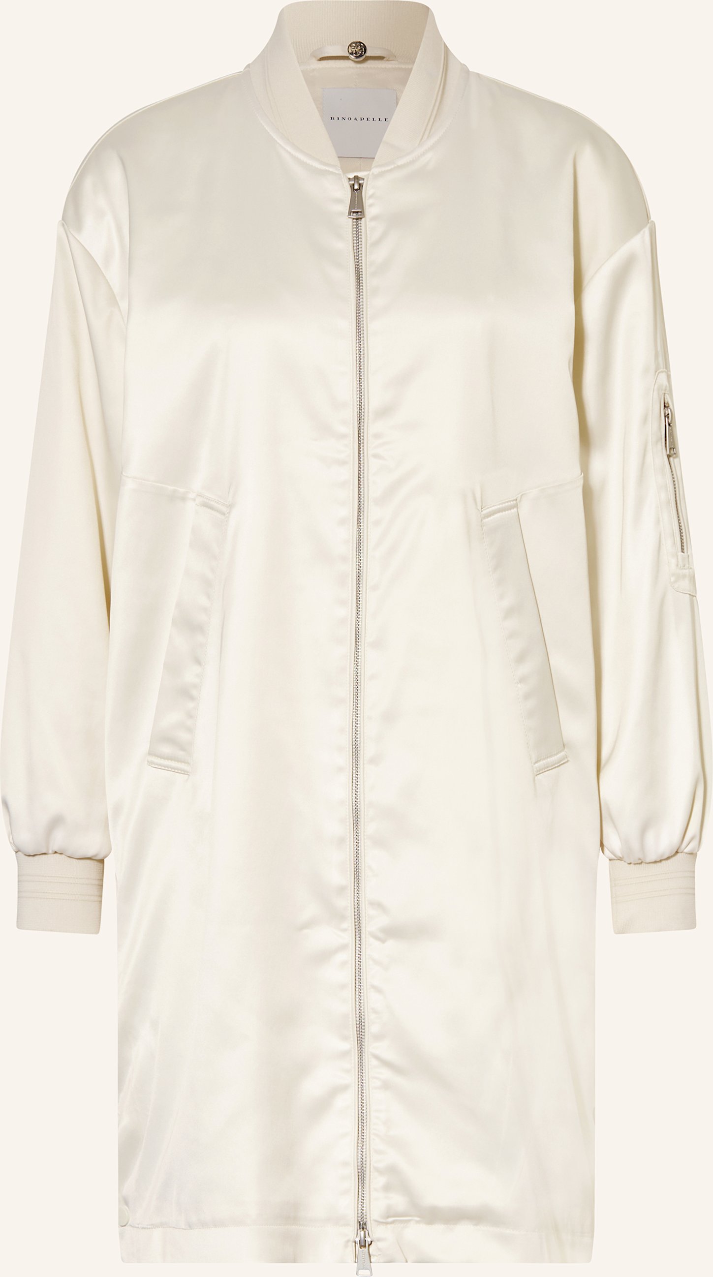 Rino & Pelle Satinjacke Bannerlong weiss