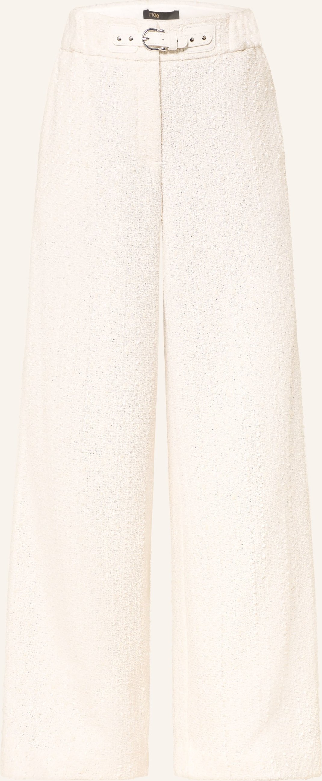 Maje Marlenehose Aus Tweed weiss