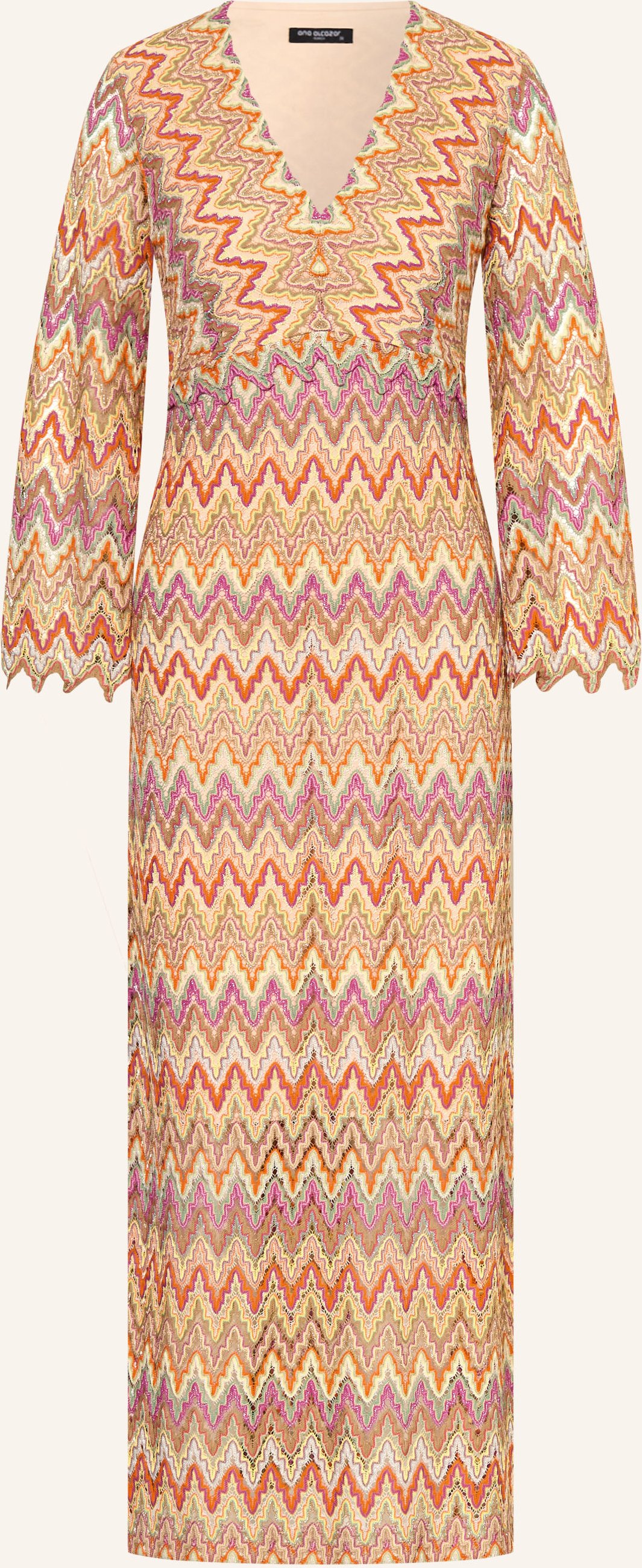 Ana Alcazar Kleid Mit Glitzergarn orange