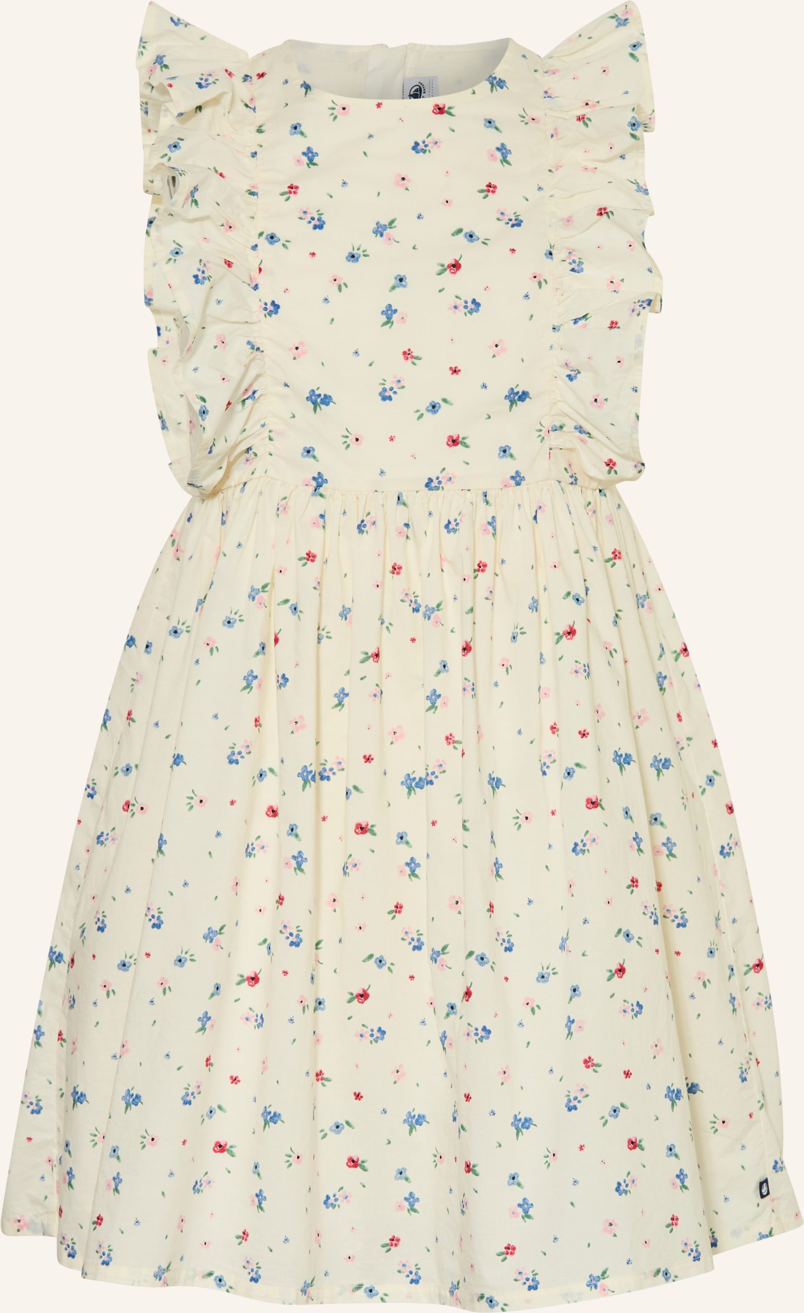Petit Bateau Kleid Mit Rüschen weiss