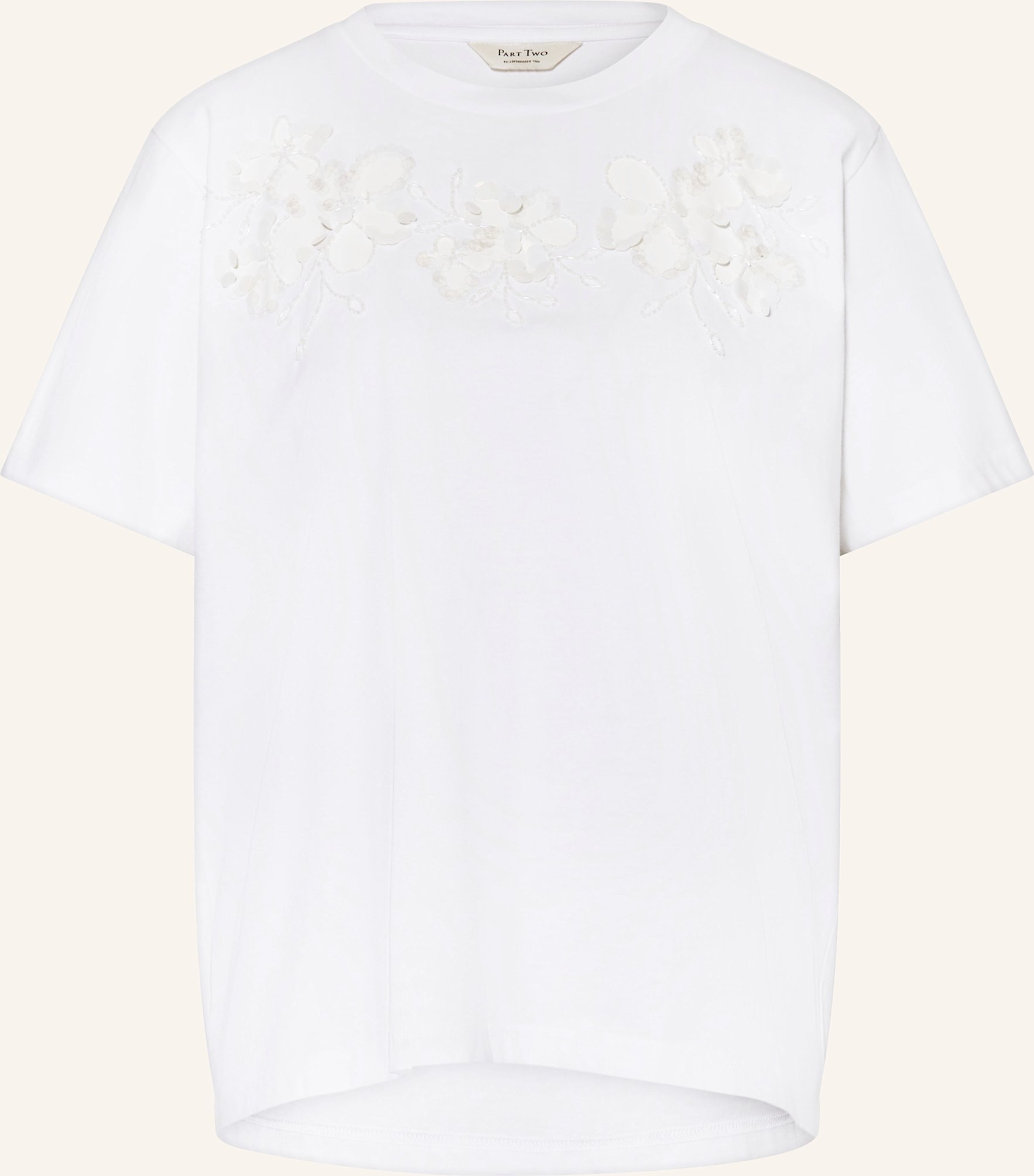 Thumbnail - Part Two T-Shirt Nahidpw Mit Pailletten Und Schmuckperlen weiss