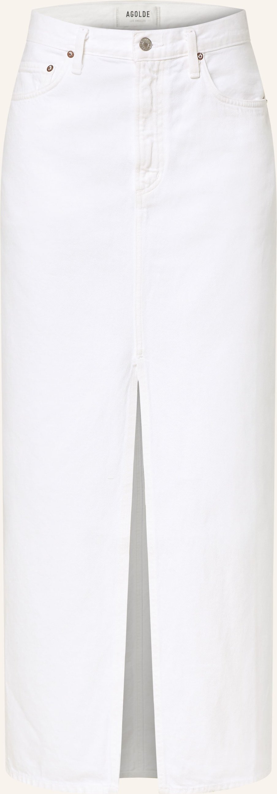 Agolde Jeansrock Leif weiss