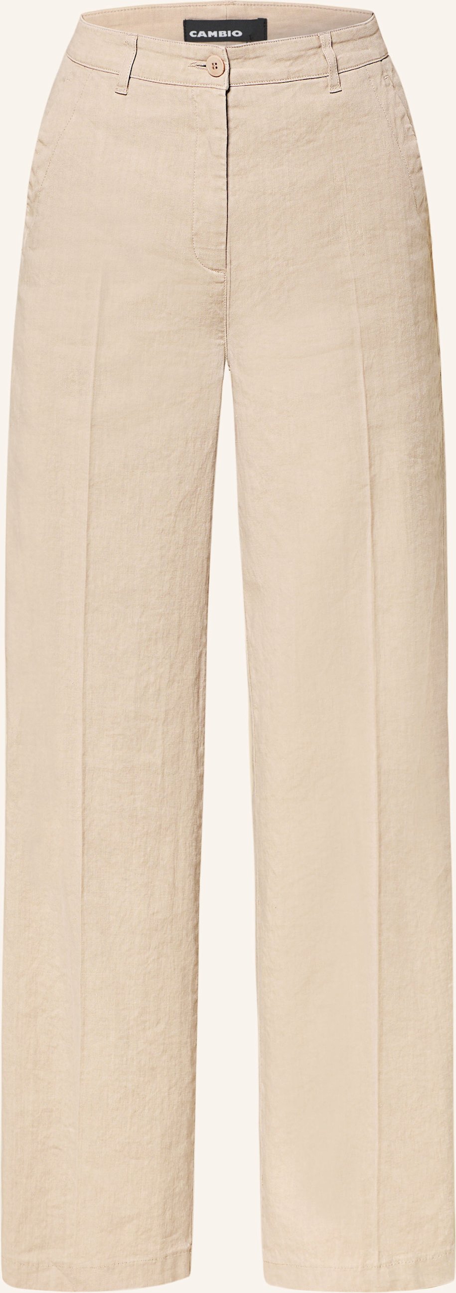 Cambio Marlenehose Adrienne Mit Leinen weiss