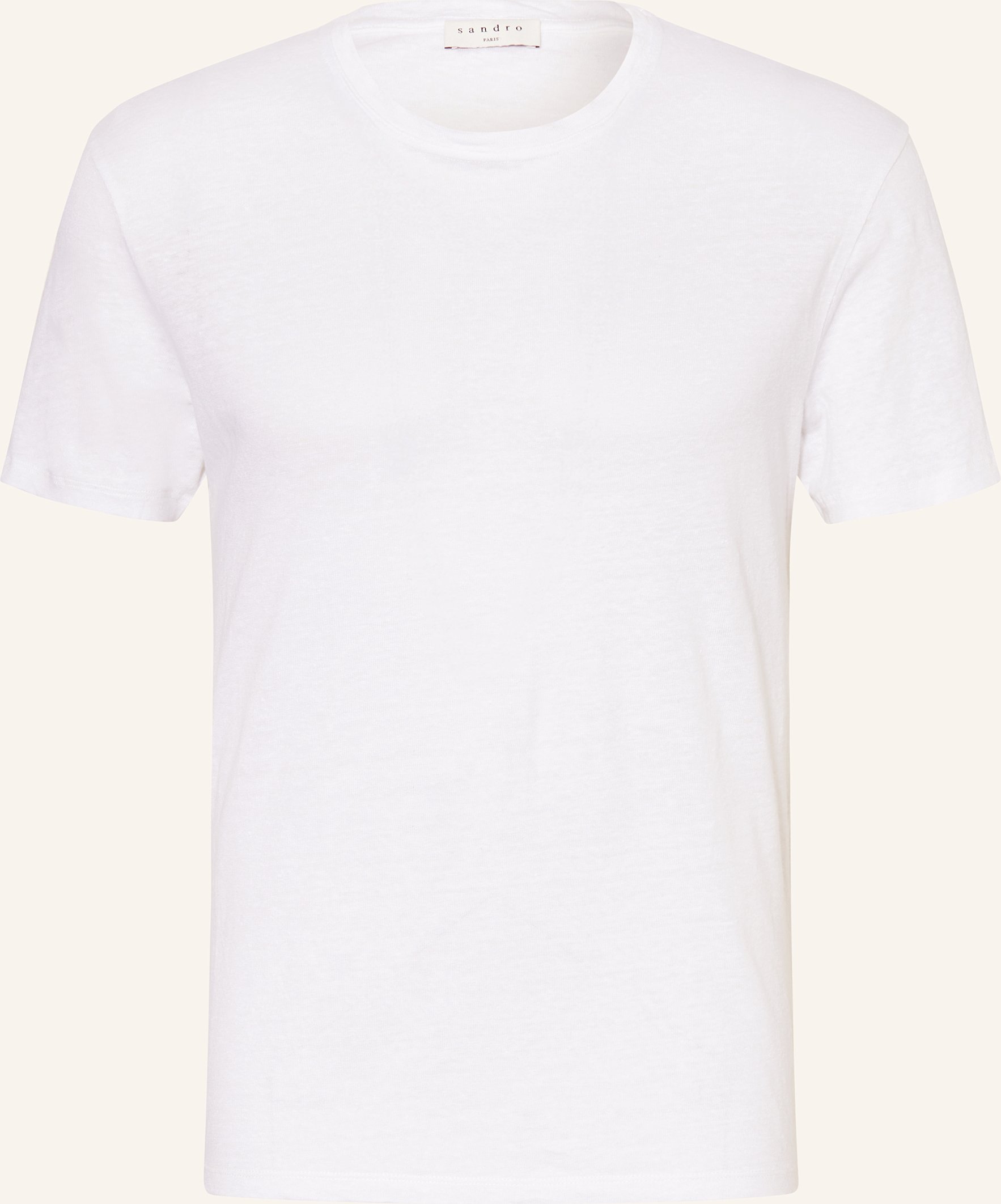Sandro T-Shirt Aus Leinen weiss