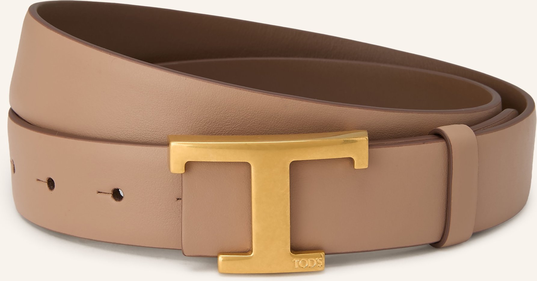 Tod's Ledergürtel Zum Wenden beige