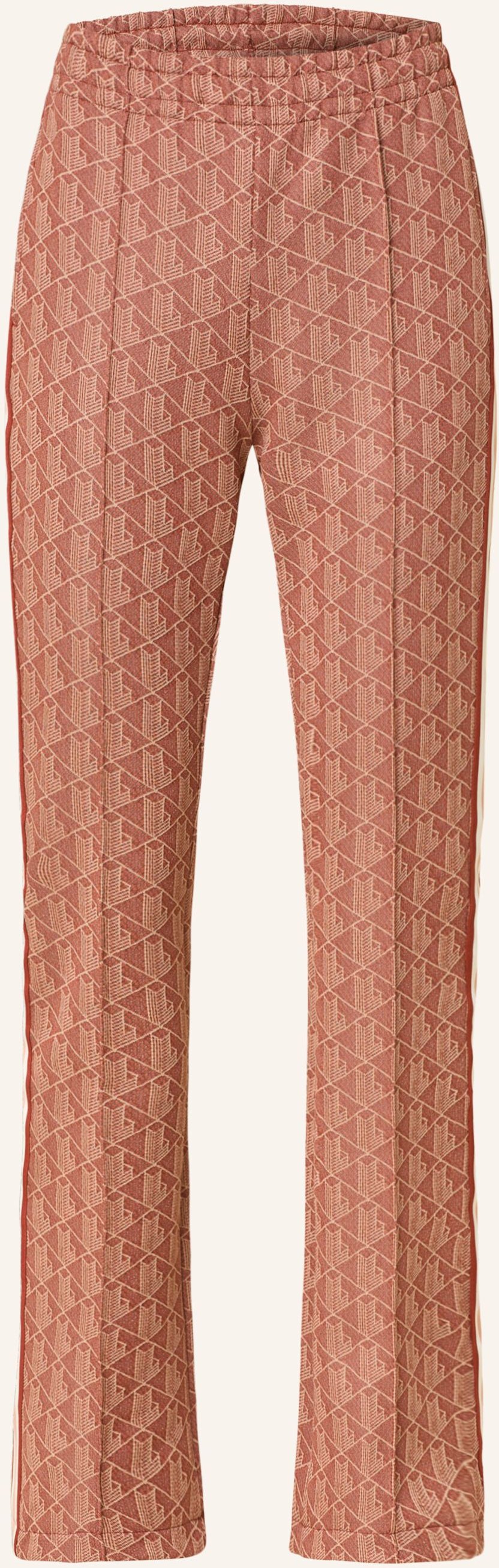 Lacoste Hose Mit Galonstreifen rot