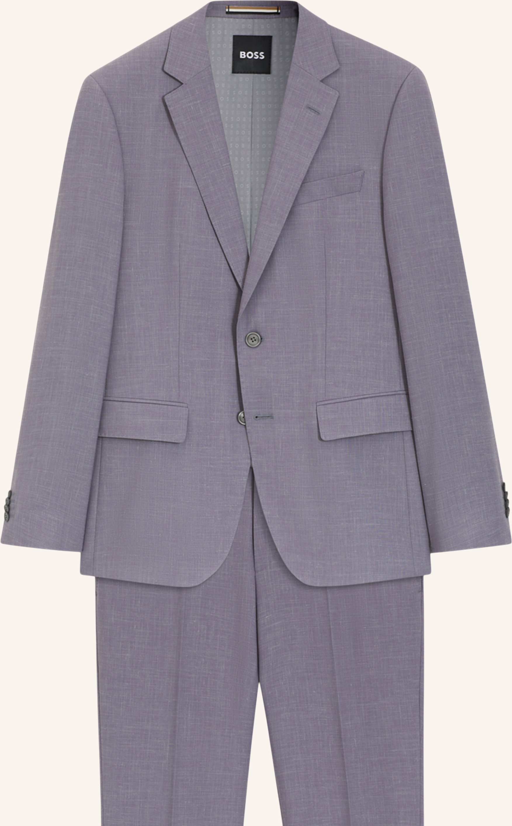 Boss Business Anzug H-Huge-2pcs-253 Slim Fit lila