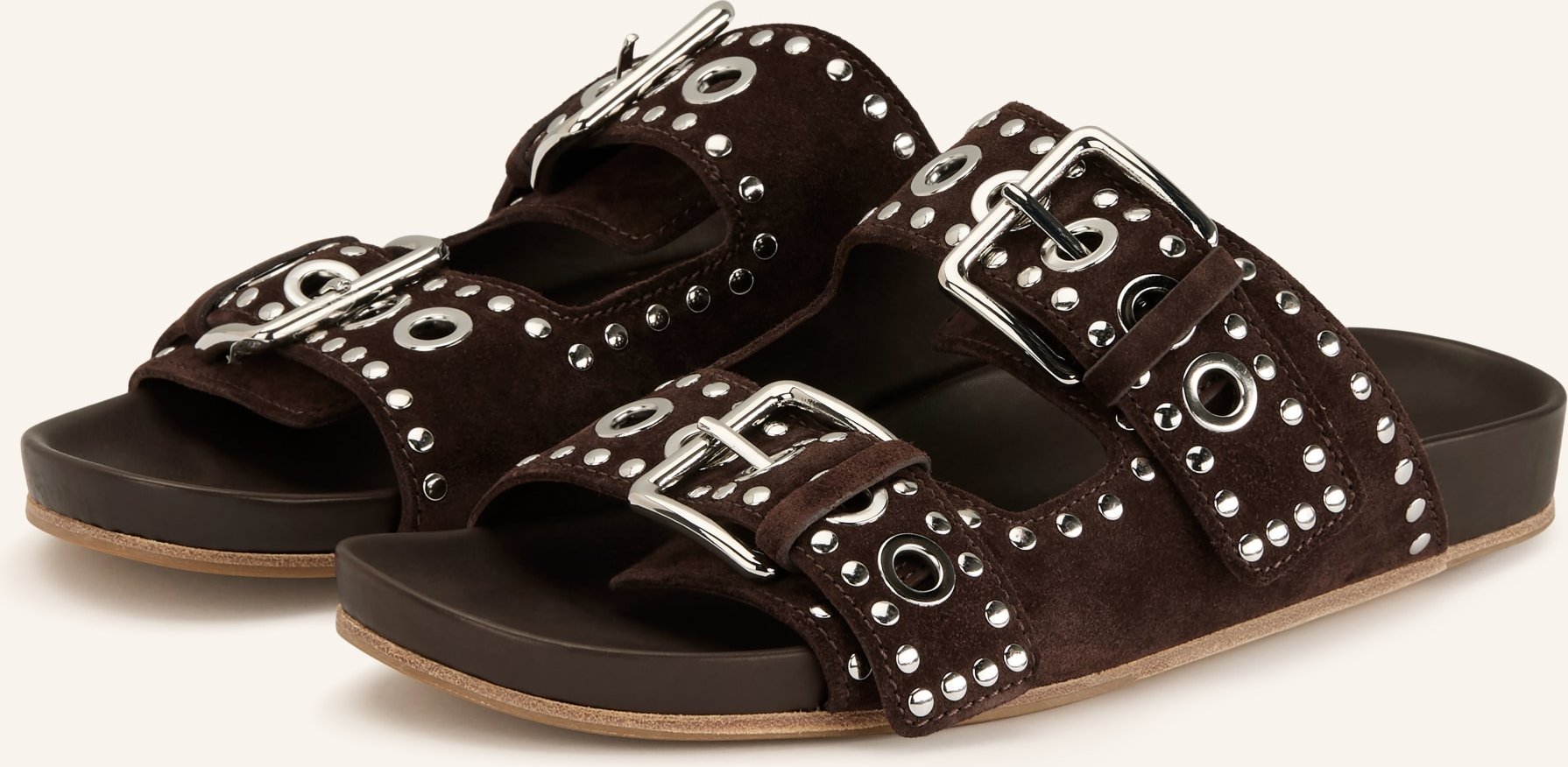 Kennel & Schmenger Pantoletten Love Mit Nieten braun