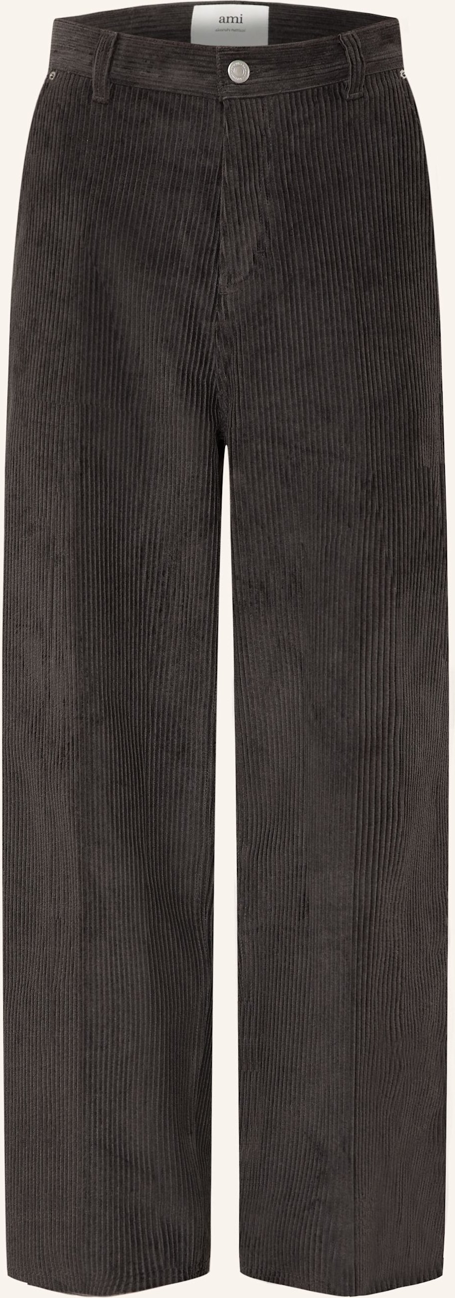 Ami Paris Cordhose Regular Fit grau