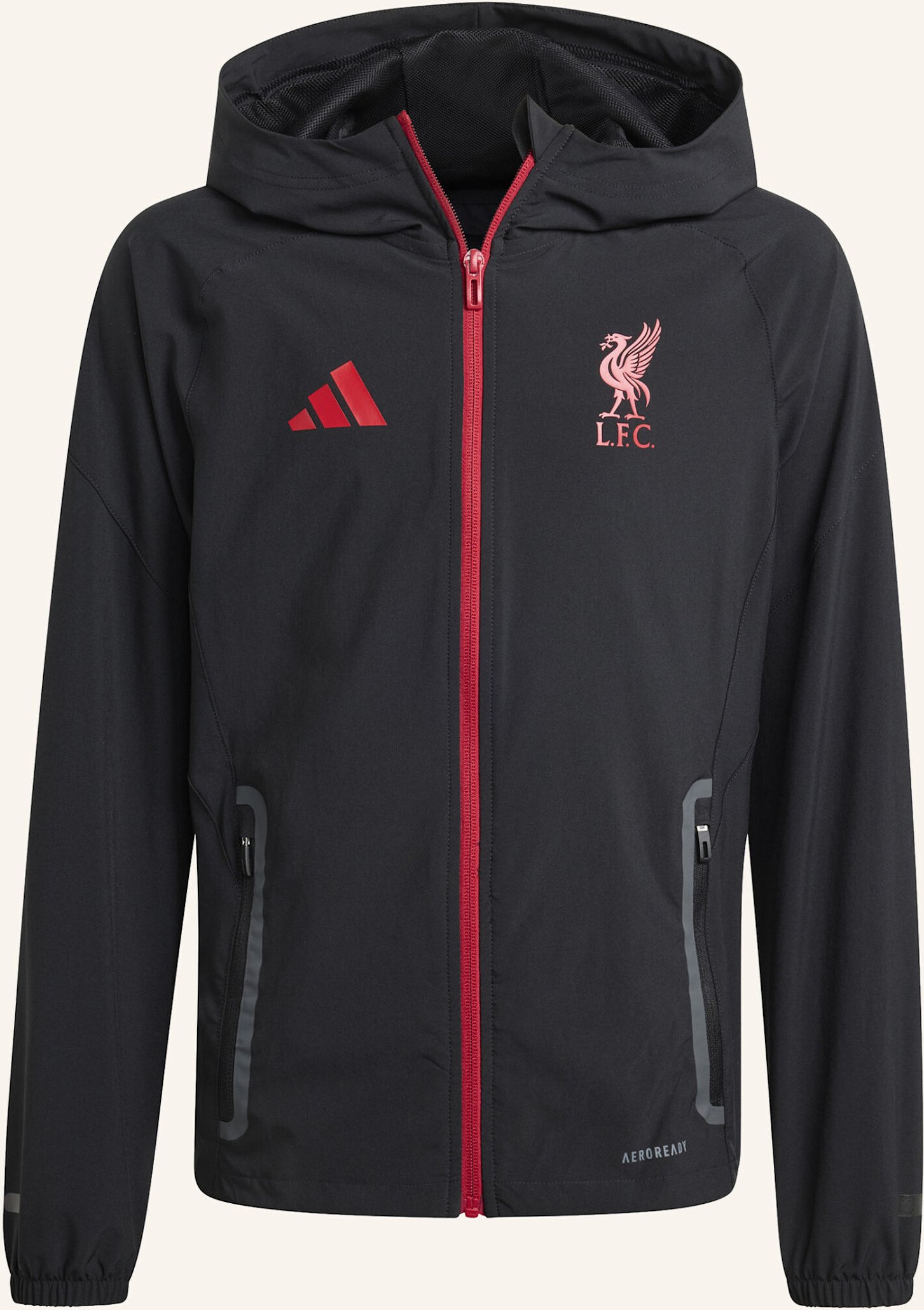 Adidas Liverpool Fc Tiro 25 Competition Vis Tech Travel Jacke Für Kinder schwarz
