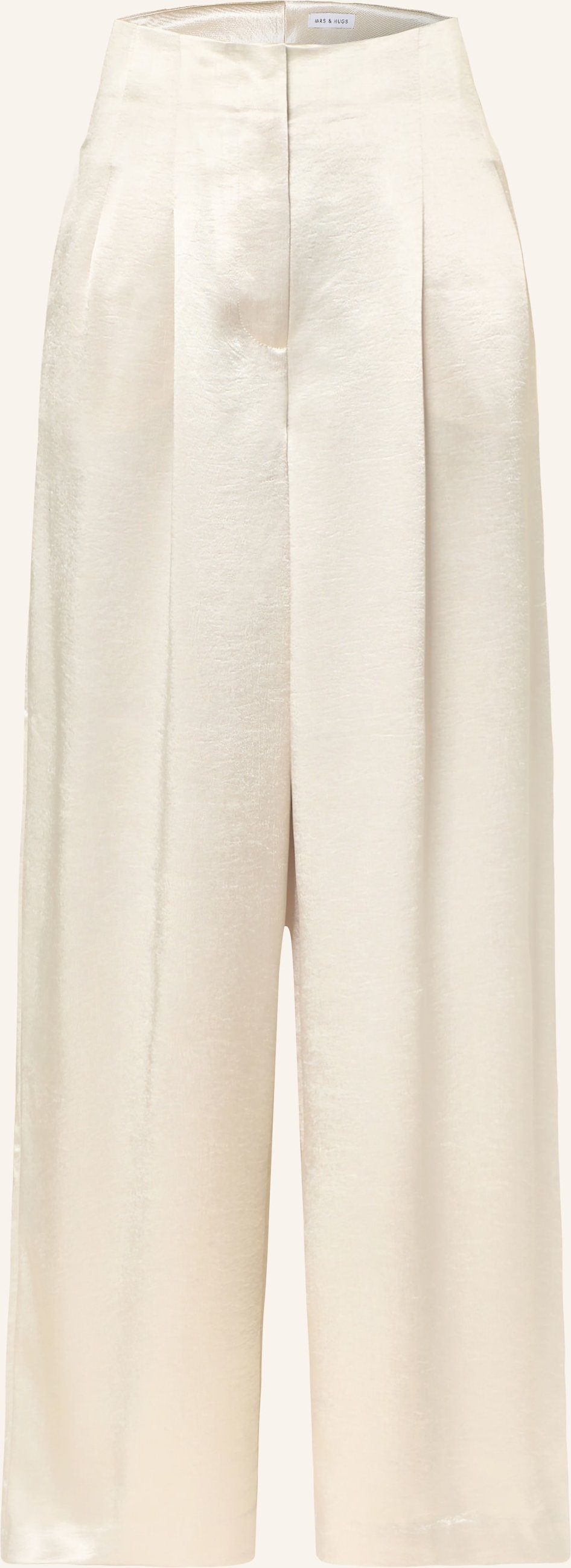 Mrs & Hugs Marlenehose Aus Satin beige