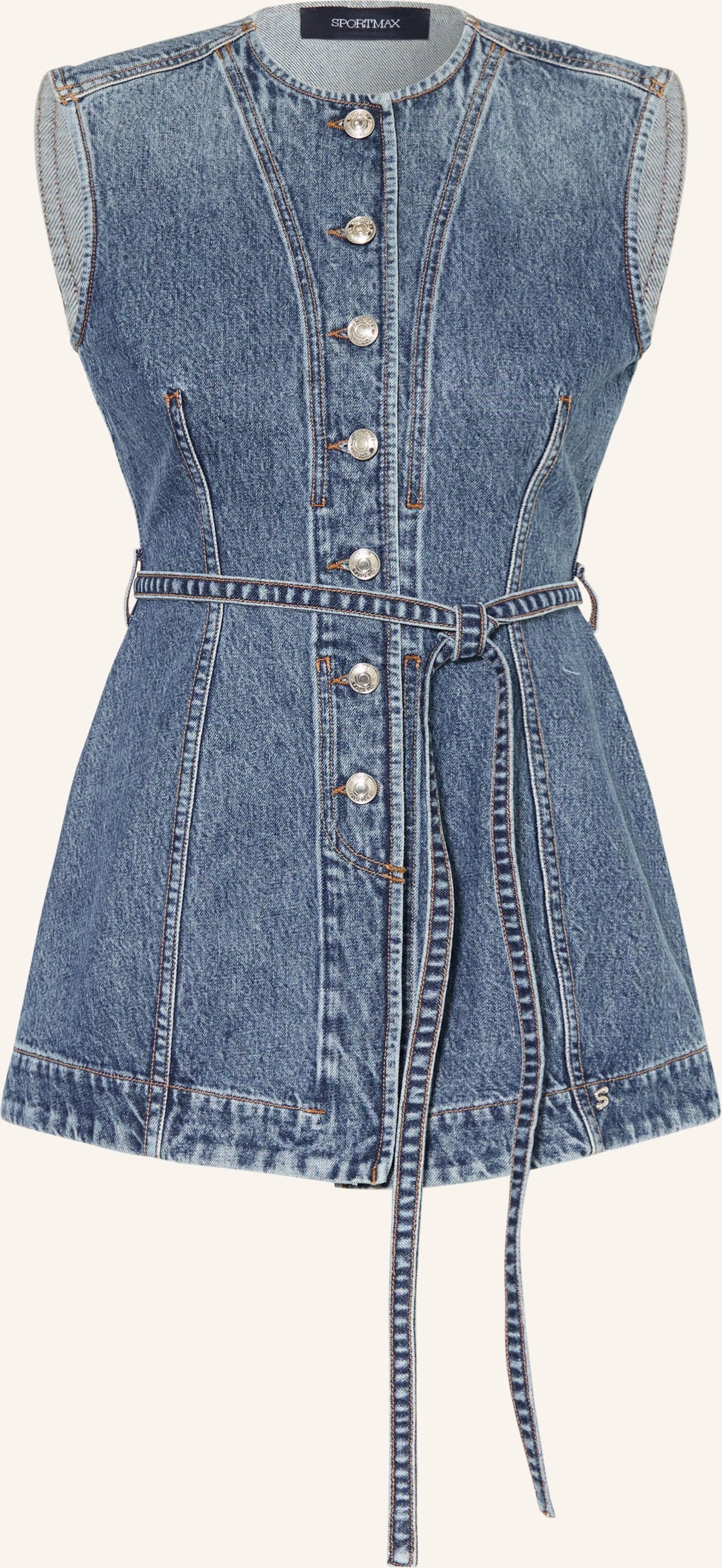 Sportmax Jeansweste Spddominio blau