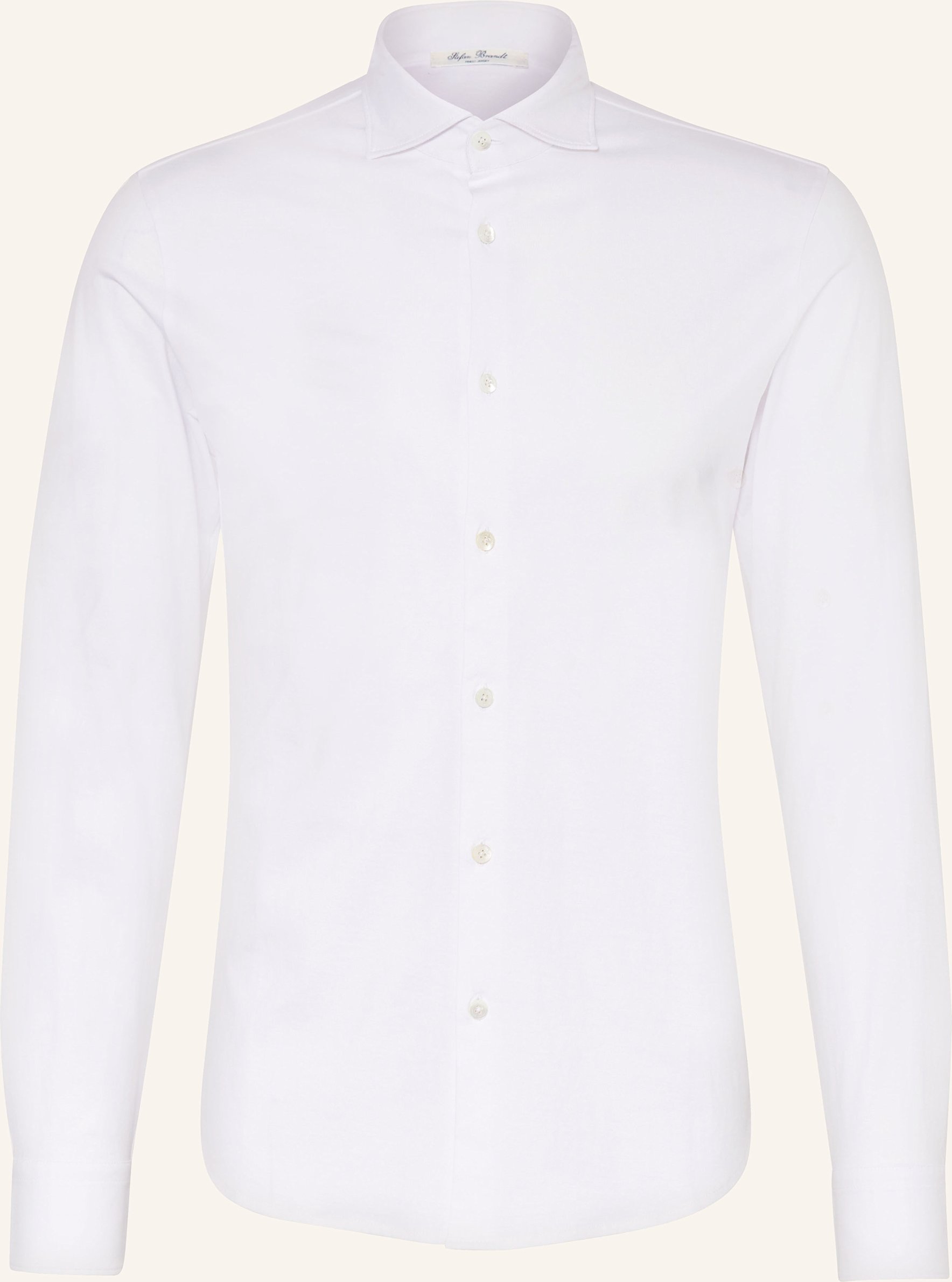 Stefan Brandt Jerseyhemd Otis Slim Fit weiss